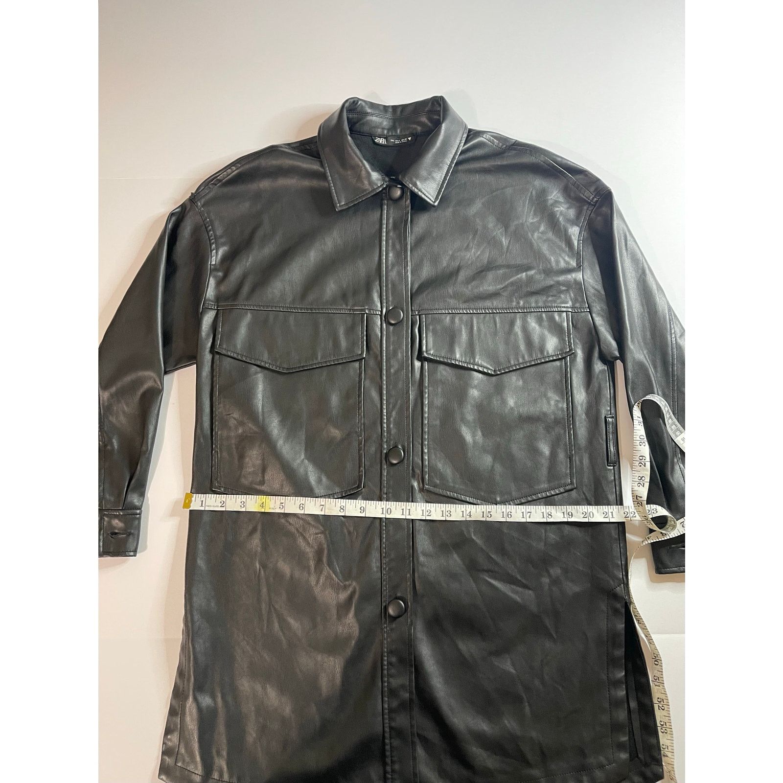 Zara ZARA Black Leather Jacket S Size S / US 4 / IT 40 - 11 Thumbnail