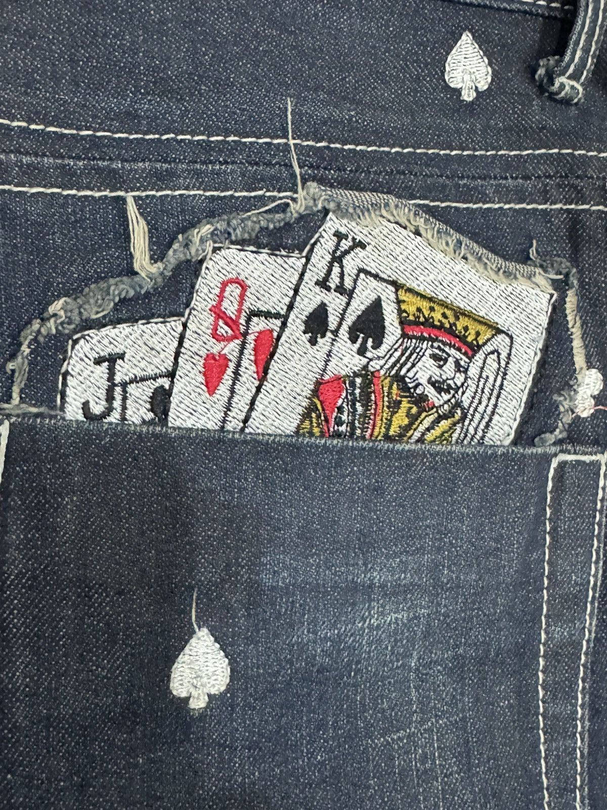 If Six Was Nine JOISM - full mini envroieded jeans Size US 35 - 22 Thumbnail