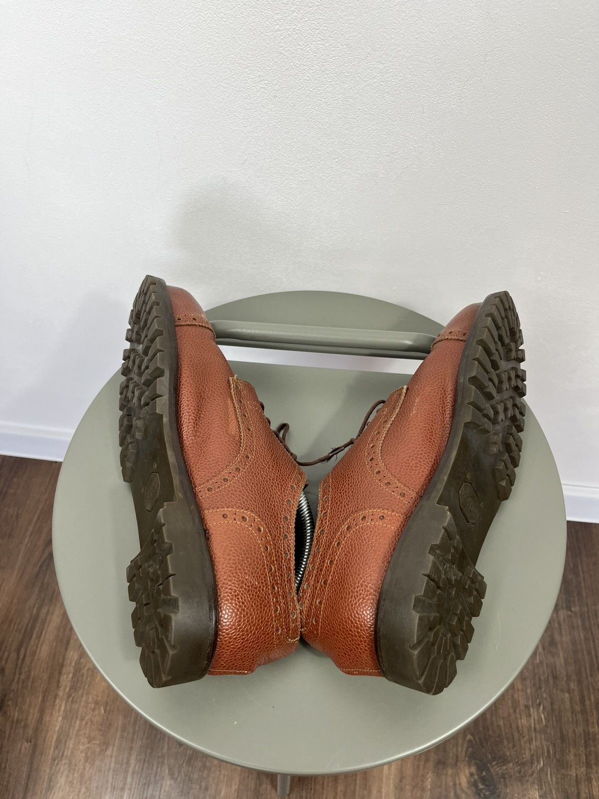 Other Leather Brogue Derby Shoes Vibram Sole Brown Lace Up Size 45 Size US 11 / EU 44 - 12 Thumbnail