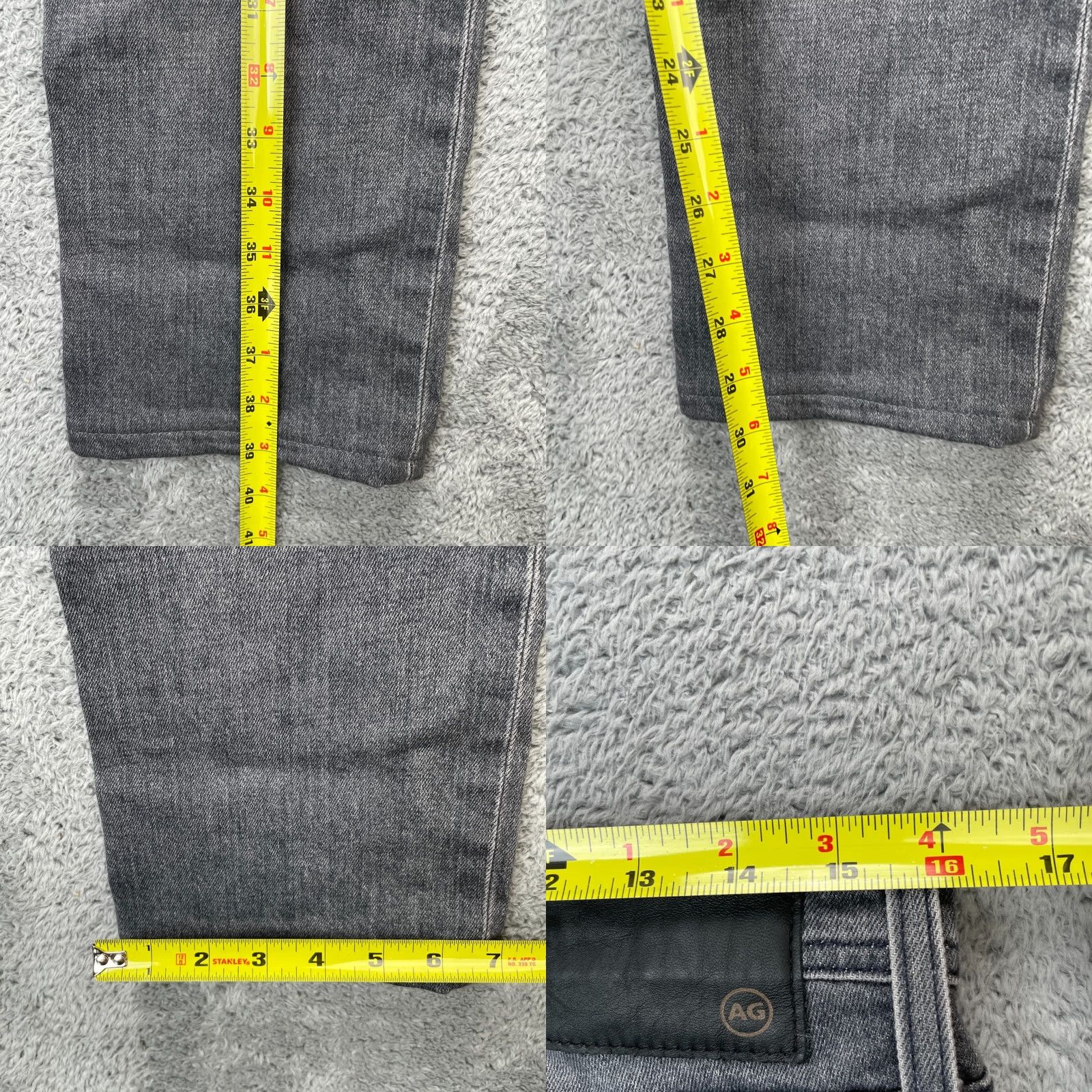 Vintage AG Adriano Goldschmied Jeans Mens 31R Gray The Tellis Modern Slim Straight Leg Shirt? Size US 31 - 8 Thumbnail