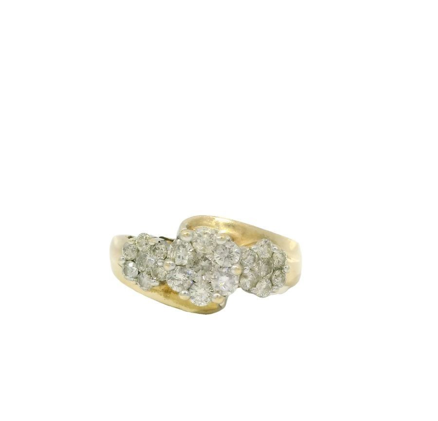 Other 10k Vintage 1 carat Diamond Floral Ring Size ONE SIZE - 1 Thumbnail