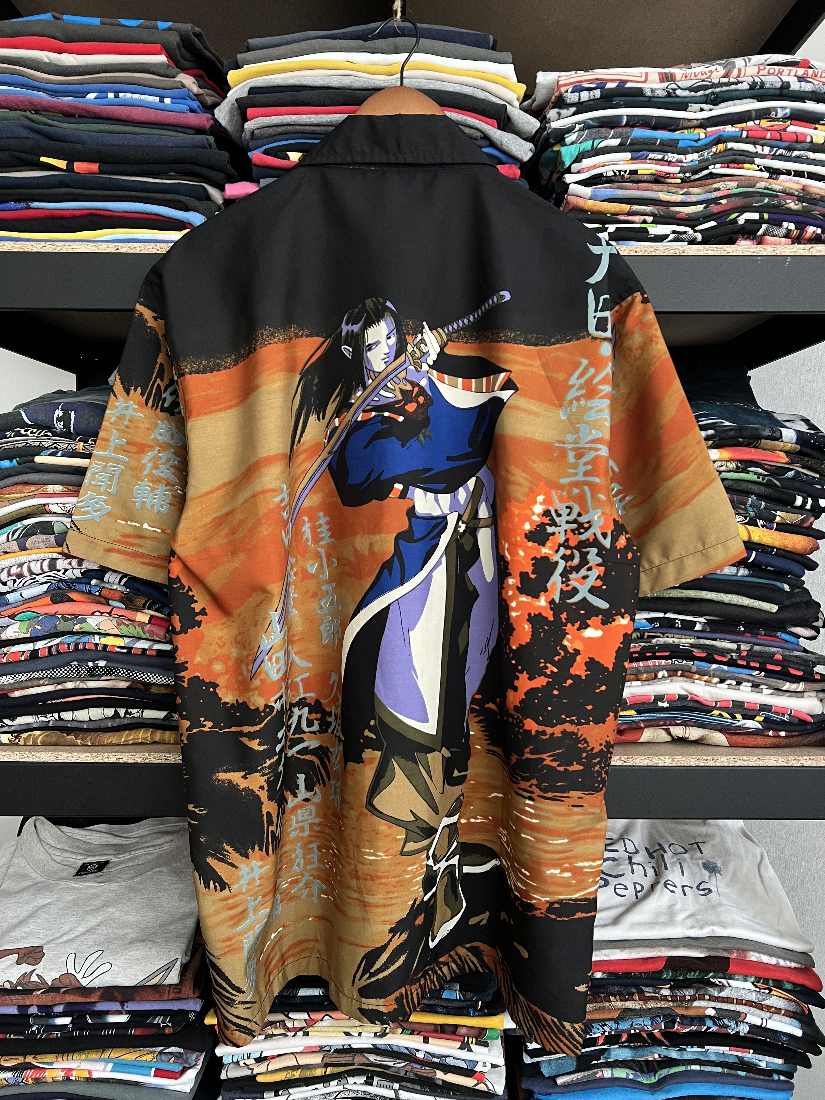 Anime Vintage 90s Anime Samurai Japanese Style Hawaii Shirt Size US XL / EU 56 / 4 - 2 Thumbnail