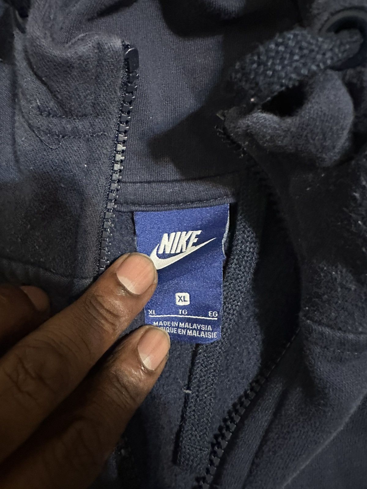 Nike Vintage Nike sportswear “triple navy” hoodie 00s size xl Size US XL / EU 56 / 4 - 3 Thumbnail