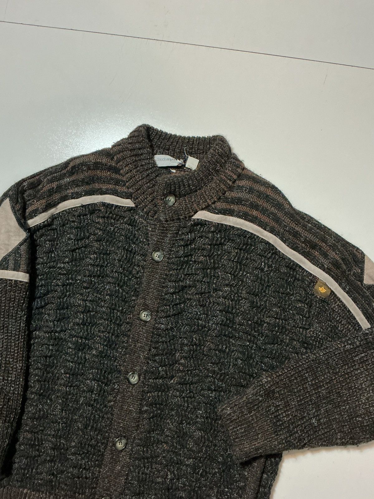 Vintage Vintage Claude Reyner Paris Chunky Knit Cardigan Sweater Size US M / EU 48-50 / 2 - 3 Thumbnail