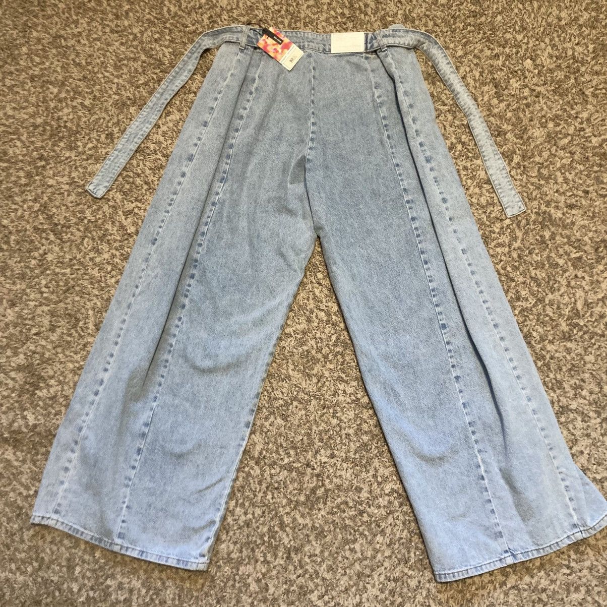Desigual RARE Collab Desigual x Maitrepierre Wide-Leg Jeans Sz L 32" Size 32" / US 10 / IT 46 - 7 Thumbnail