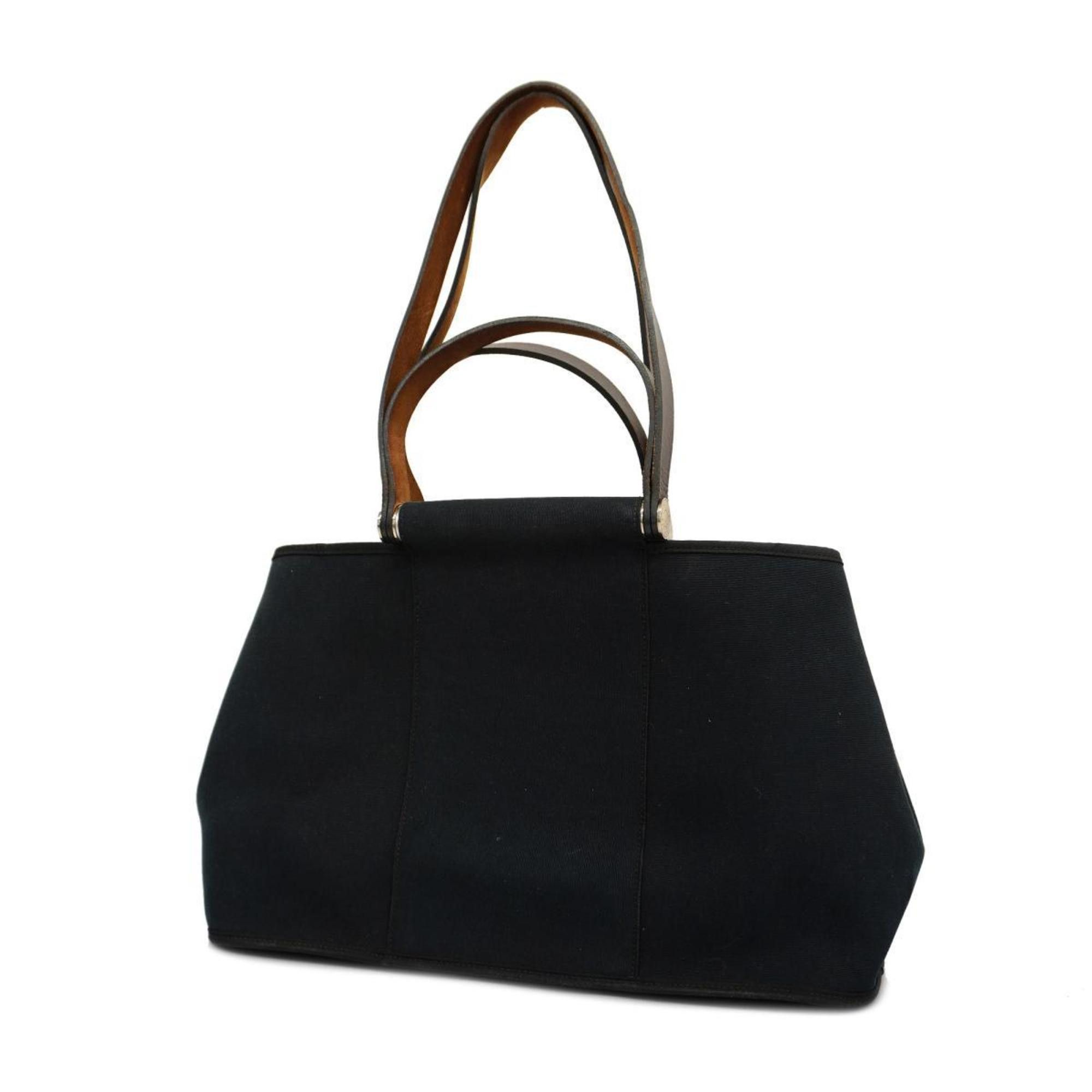 Hermes Hermes Handbag Kaback Elan PM Toile Officier Black Silver