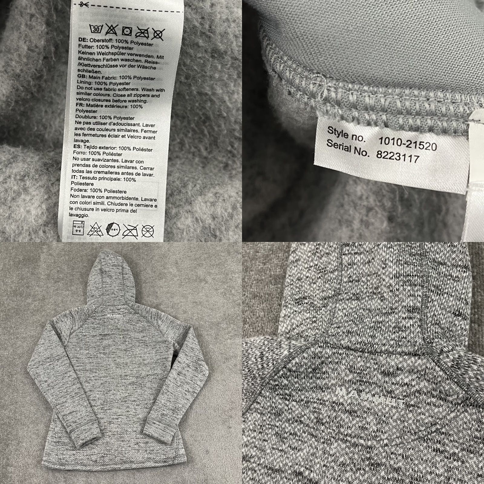 Mammut Mammut Jacket Womens Medium Heather Gray Kachemak Full Zip Fleece Hoodie Hiking Size M / US 6-8 / IT 42-44 - 8 Thumbnail