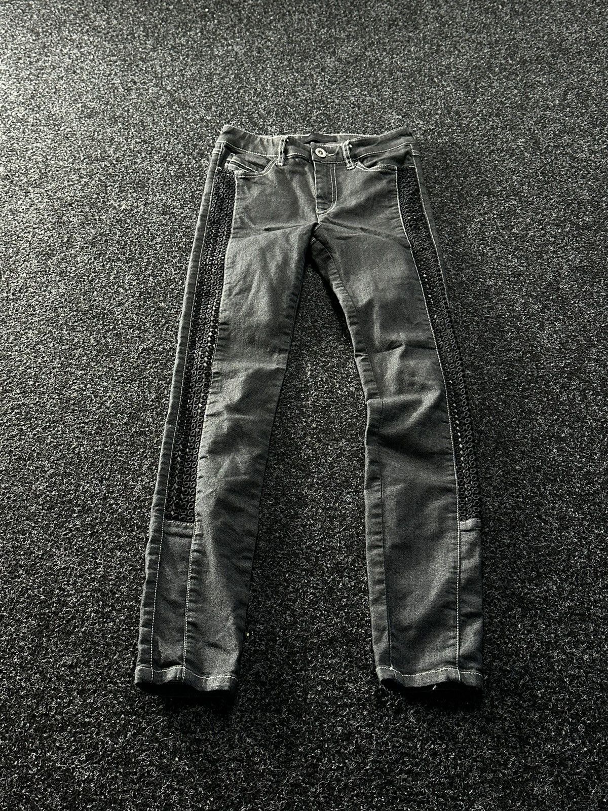 Diesel Black Gold × Vintage 🚨DIESEL BLACK GOLD AVANT GARDE SKINNY PANTS Y2K RARE Size 23" - 1 Thumbnail