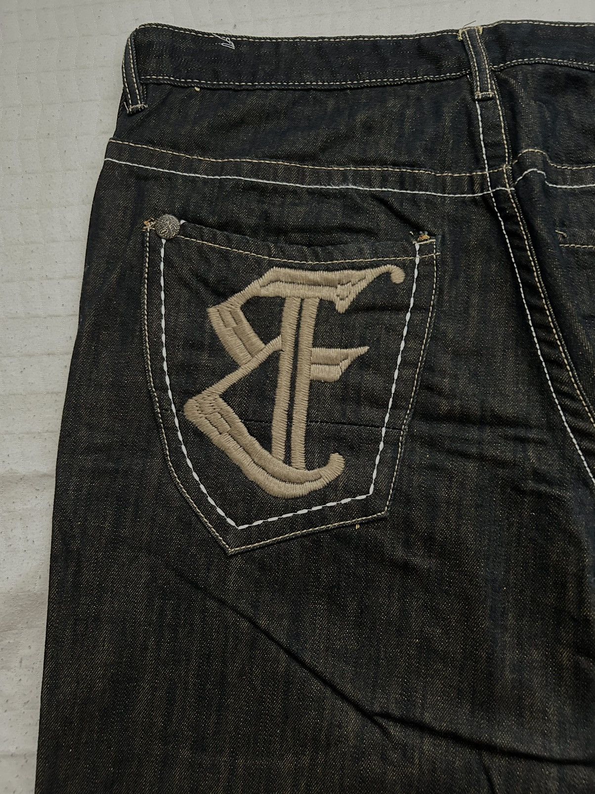 Ecko Unltd. × Marc Ecko × Vintage Ecko Unltd Letter Embroidered Dark Brown Pants Size US 38 / EU 54 - 8 Thumbnail