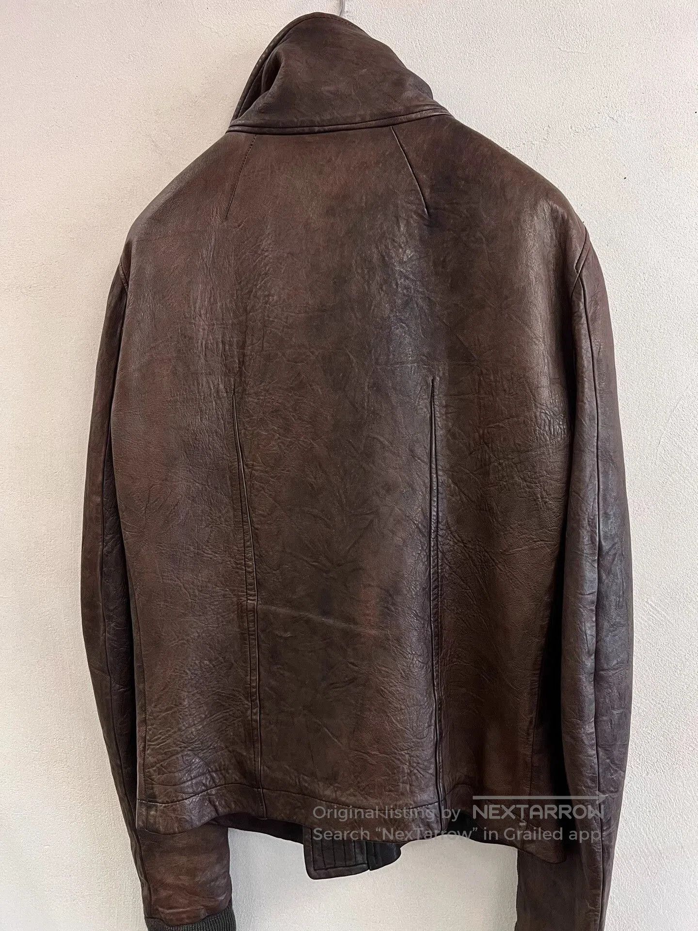 Rick Owens Rick Owens High Neck Leather Jacket. Size US S / EU 44-46 / 1 - 6 Thumbnail
