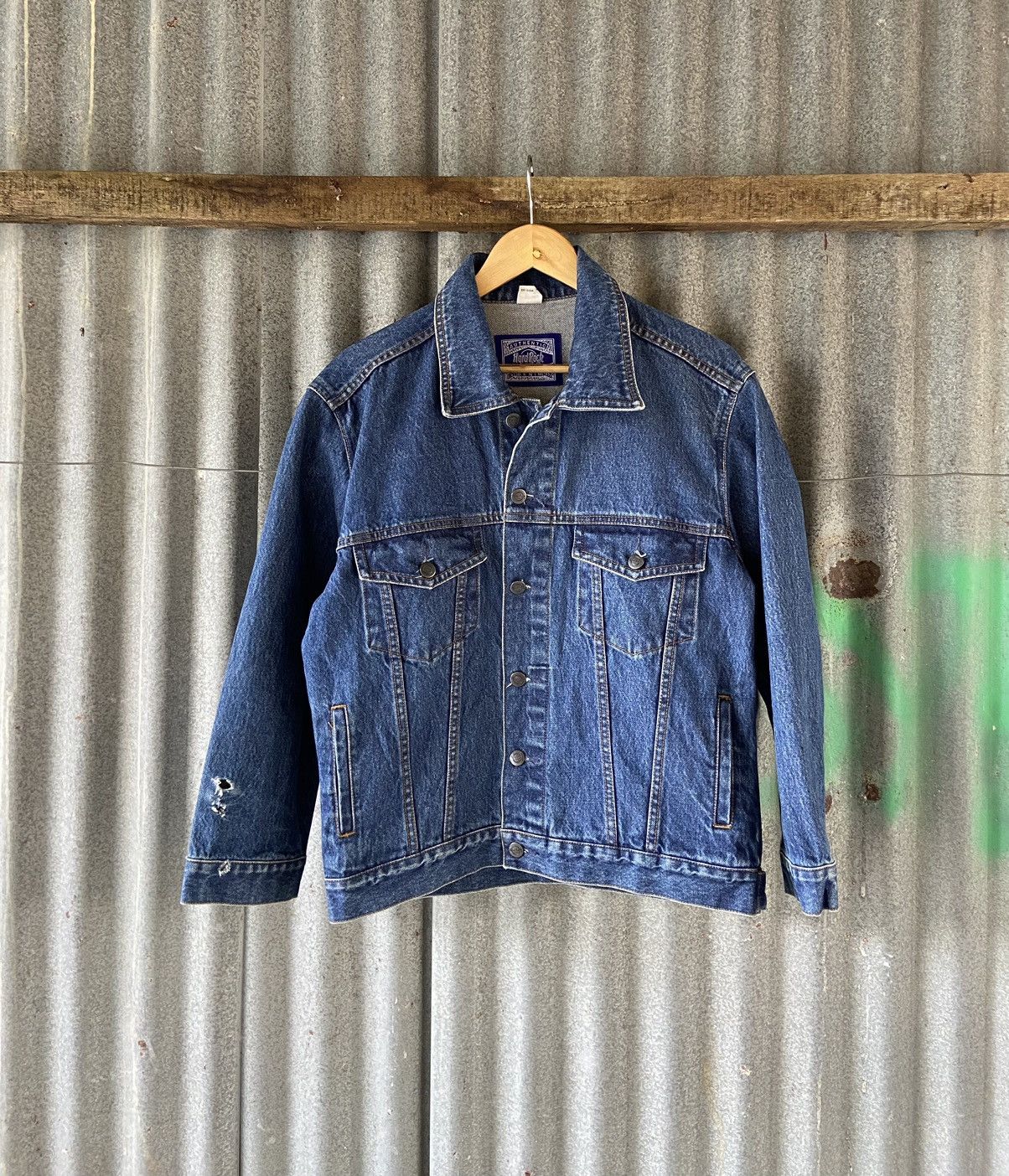 Hard Rock Cafe VINTAGE HARD ROCK TOKYO DENIM JEANS TRUCKER JACKET Size US XS / EU 42 / 0 - 2 Thumbnail