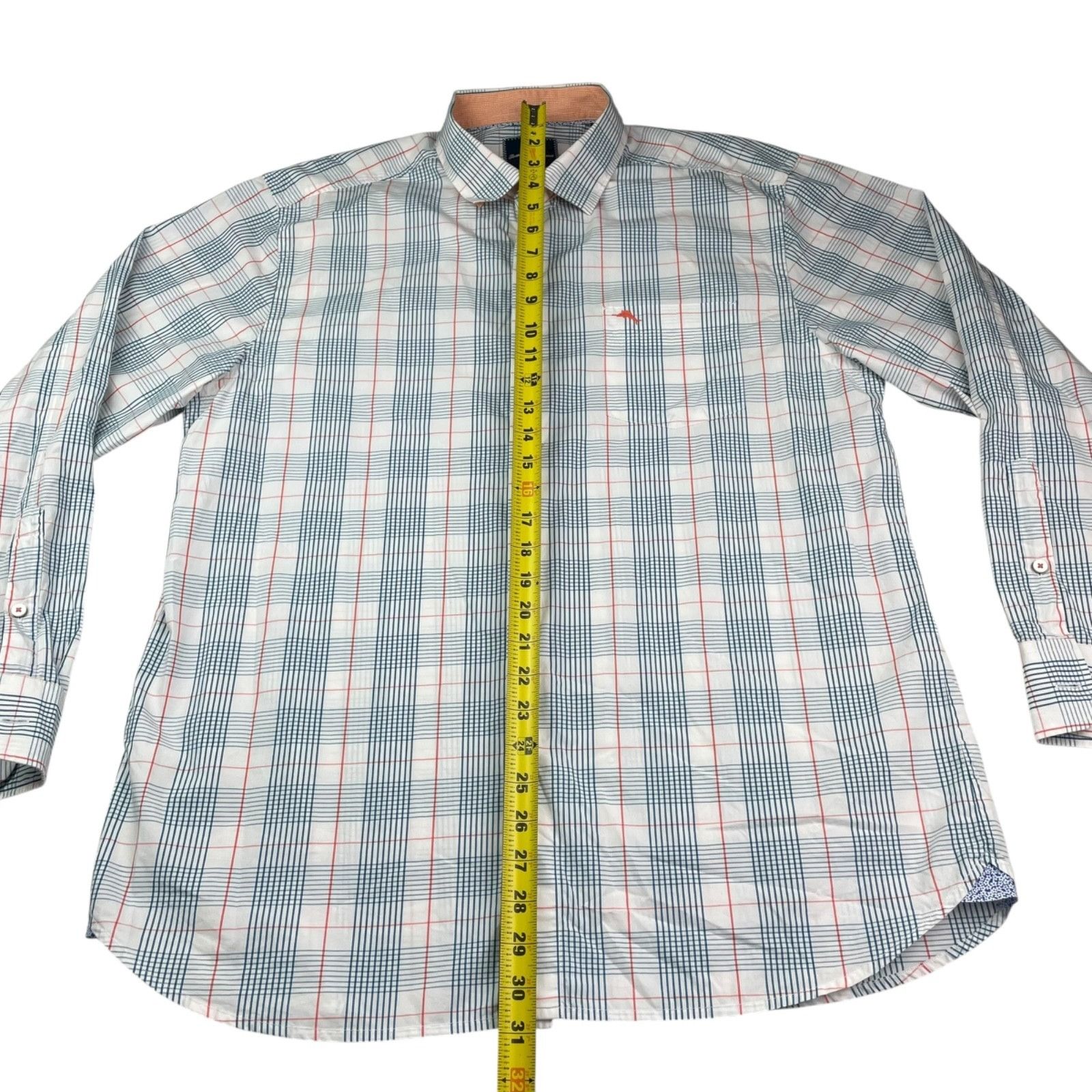 Tommy Bahama Tommy Bahama Men's 100% Cotton L/S Button Shirt Green/Orange Size US L / EU 52-54 / 3 - 5 Thumbnail