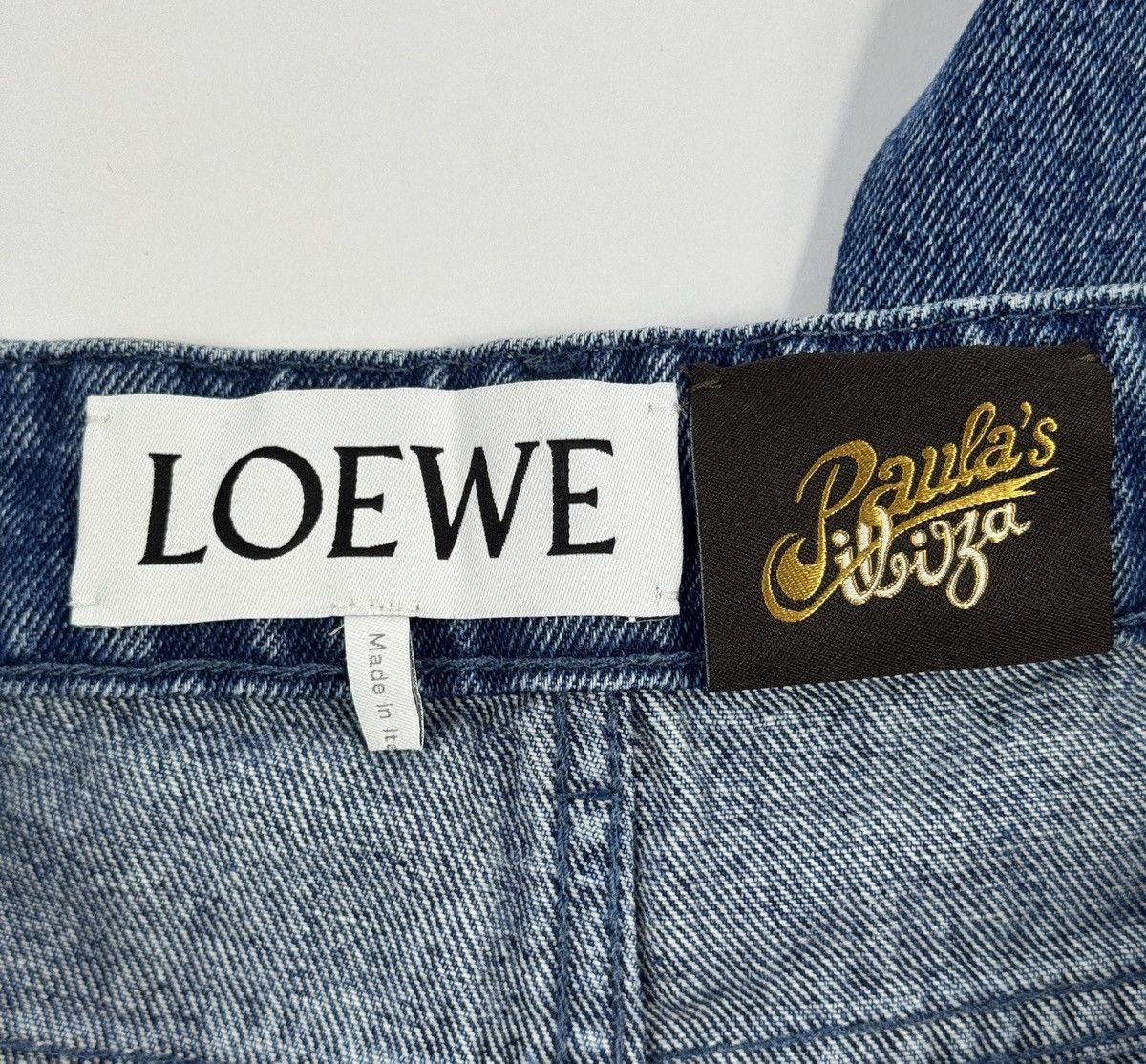 Loewe x PAULA’S IBIZA STRAIGHT LEG PATCHWORK JEANS Size US 34 / EU 50 - 4 Thumbnail