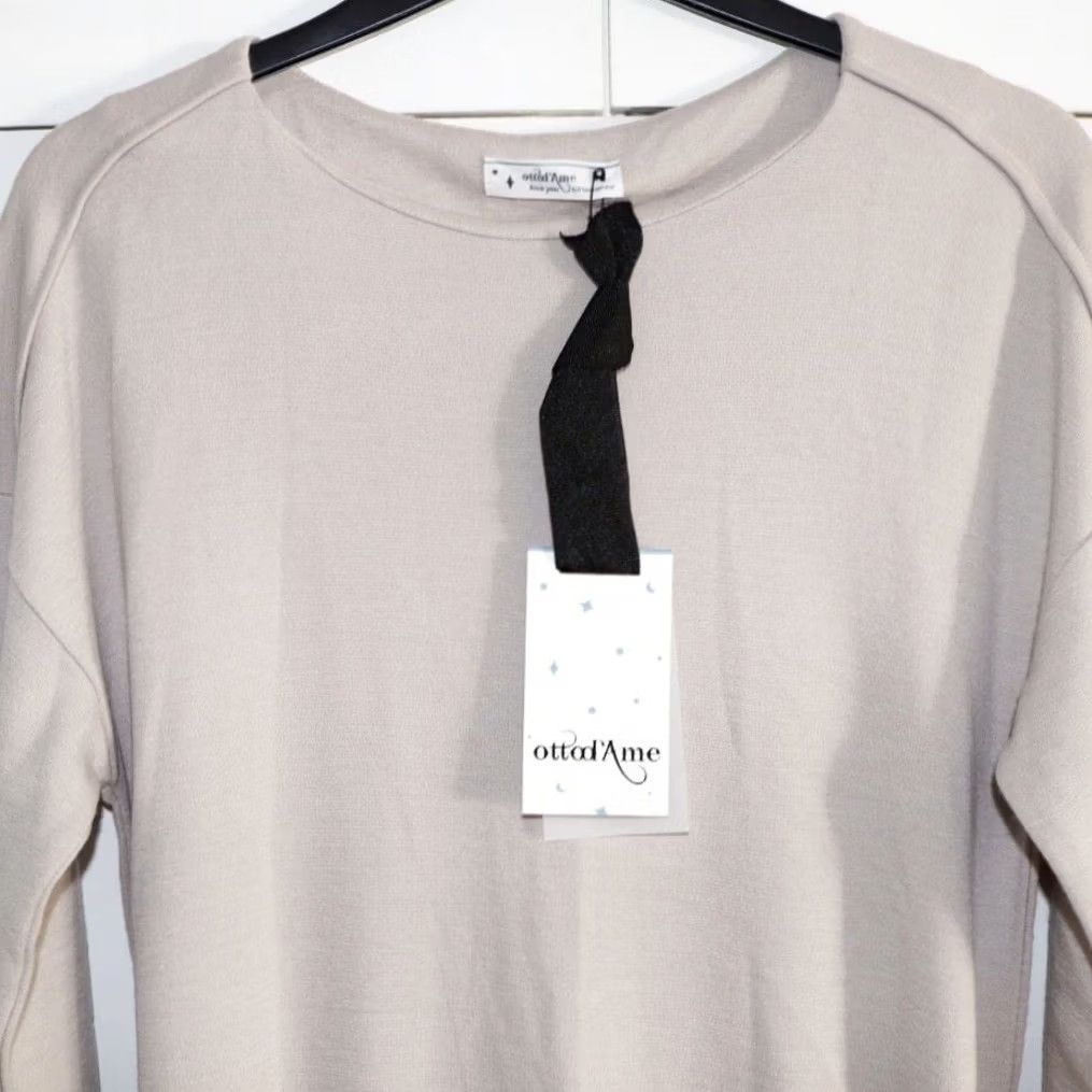 Vintage VINTAGE Otto D’ Ame Jumper Dress UK 14 Womens Ecru Wool Blend Belted New With Tags Size XL / US 12-14 / IT 48-50 - 3 Thumbnail