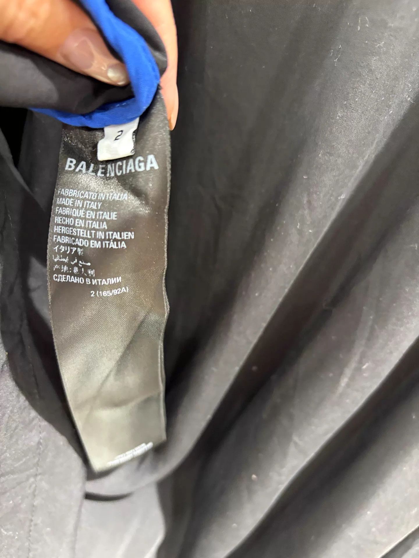 Balenciaga Balenciaga 23 Black Blue Embroidered Logo Uniform Jacket Size XS / US 0-2 / IT 36-38 - 5 Thumbnail