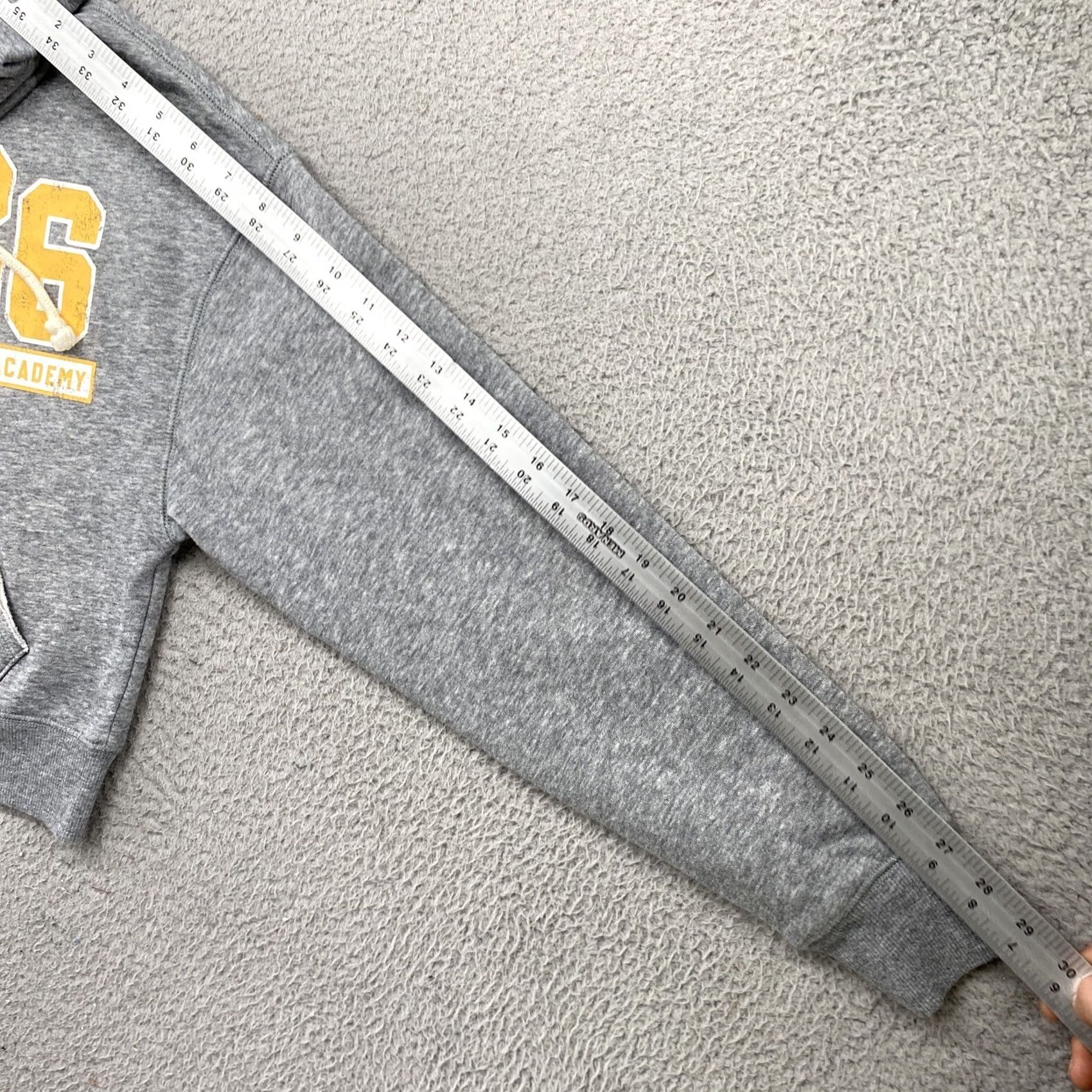 Vintage Arizona Jean Full Zip Women’s Cropped 26 Academy Double Sided Hoodie M Gray Cotton Polyester Blended Fabric Activewear Casual Ladies Hoodie Size M / US 6-8 / IT 42-44 - 7 Thumbnail