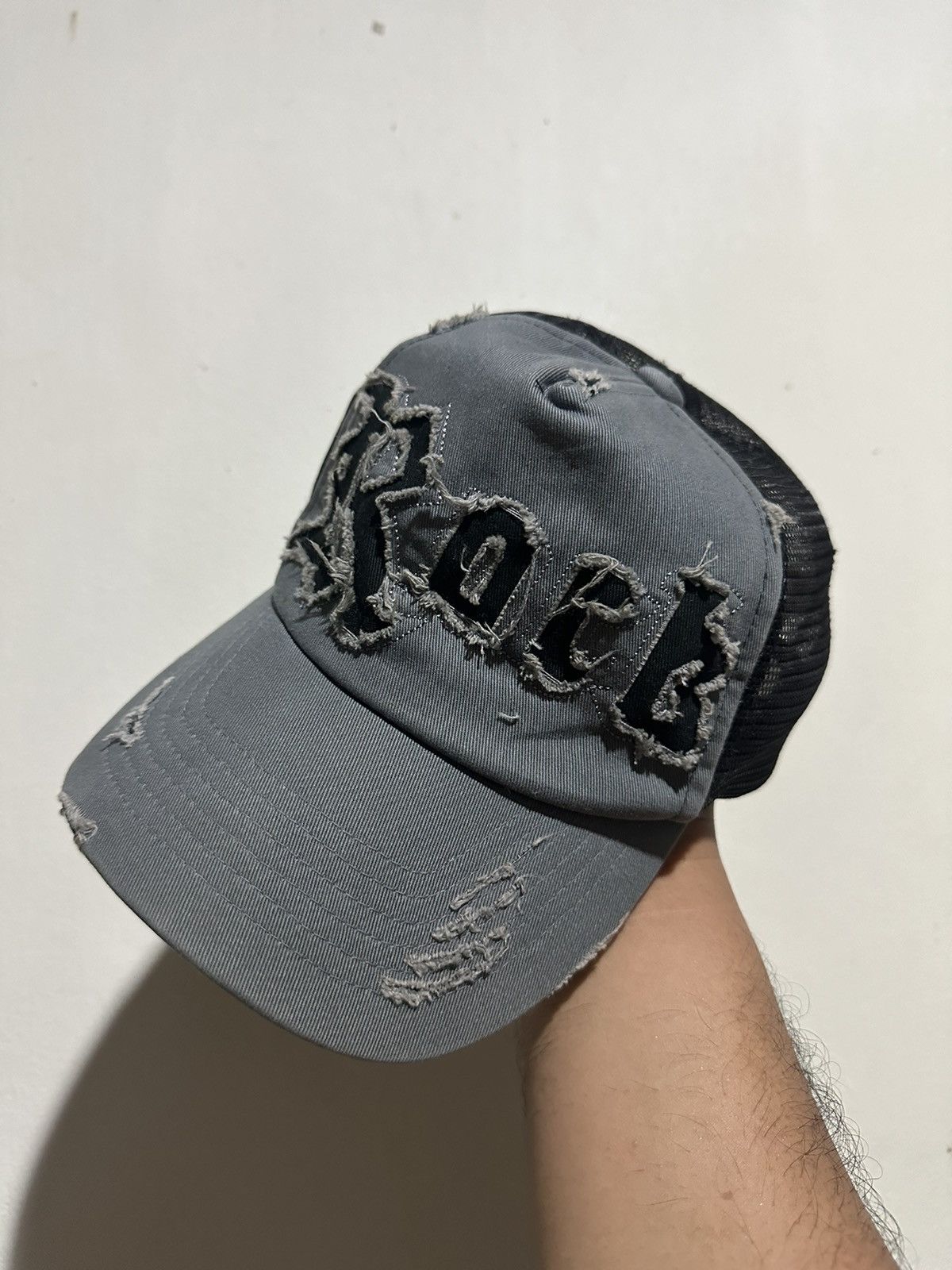 Japanese Brand VTG Distress “ROCK” Trucker Hat Size ONE SIZE - 1 Thumbnail