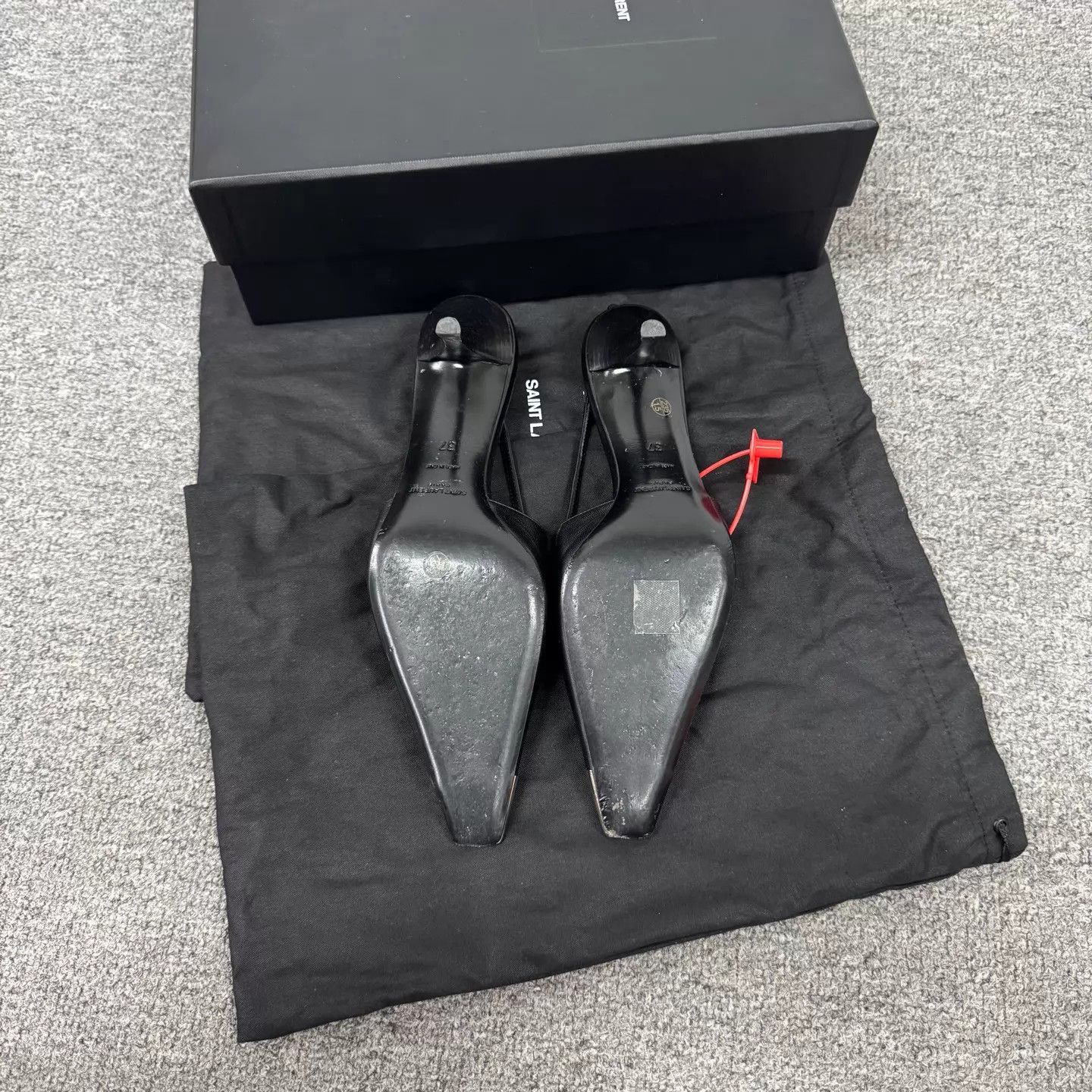 Saint Laurent Paris Saint Laurent SLP Heeled Sandals Metal Pointed Open Back Size US 6.5 / IT 36.5 - 6 Thumbnail