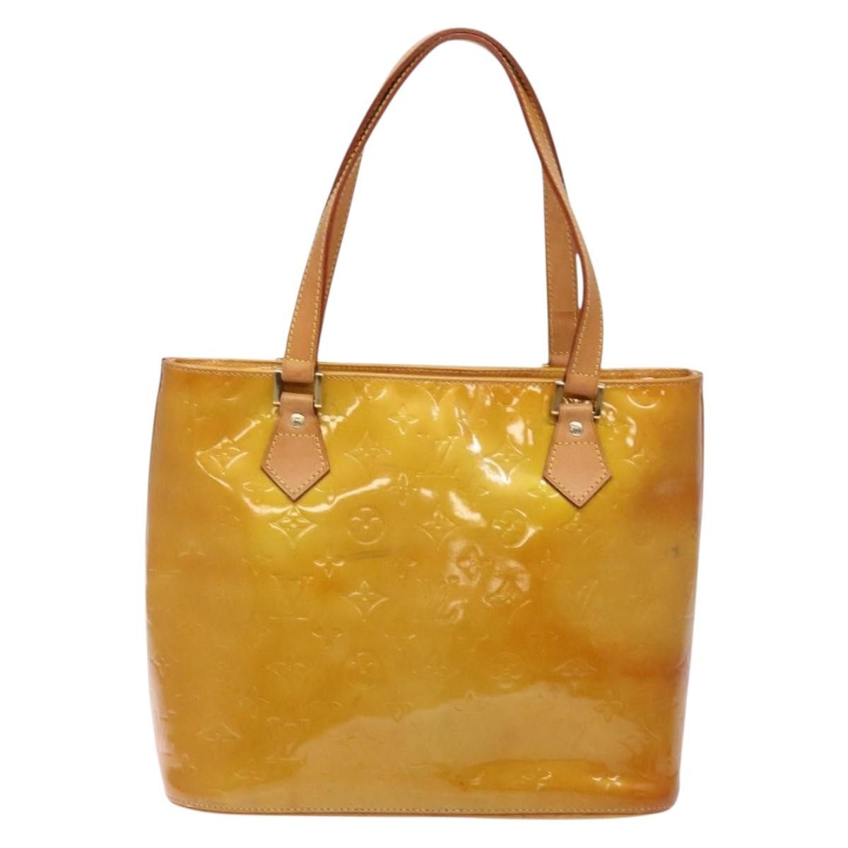 Louis Vuitton LOUIS VUITTON Monogram Vernis Houston Hand Bag Beige M91004 Size ONE SIZE - 3 Thumbnail