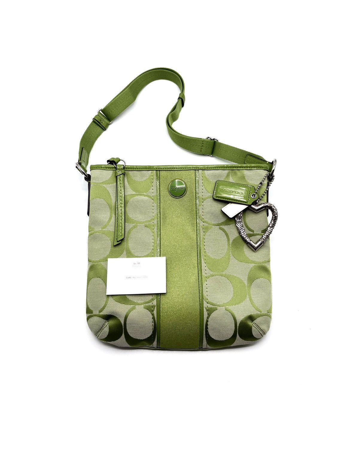 Coach Coach 2013 Lime Green Canvas Crossbody Bag Size ONE SIZE - 9 Thumbnail