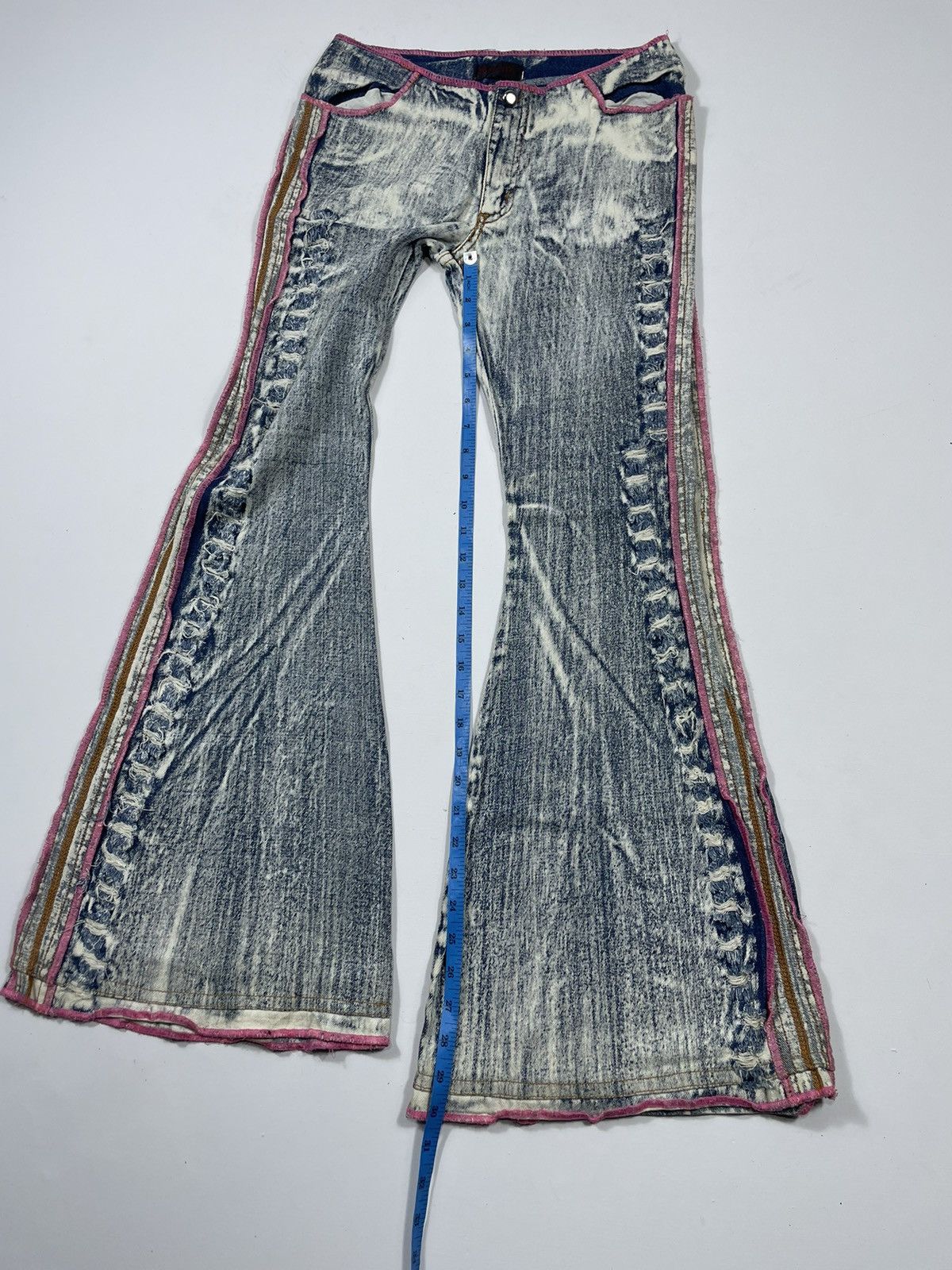 Other Huadi Super Flare acid wash Denim ifsixlgb style Size US 29 - 11 Thumbnail