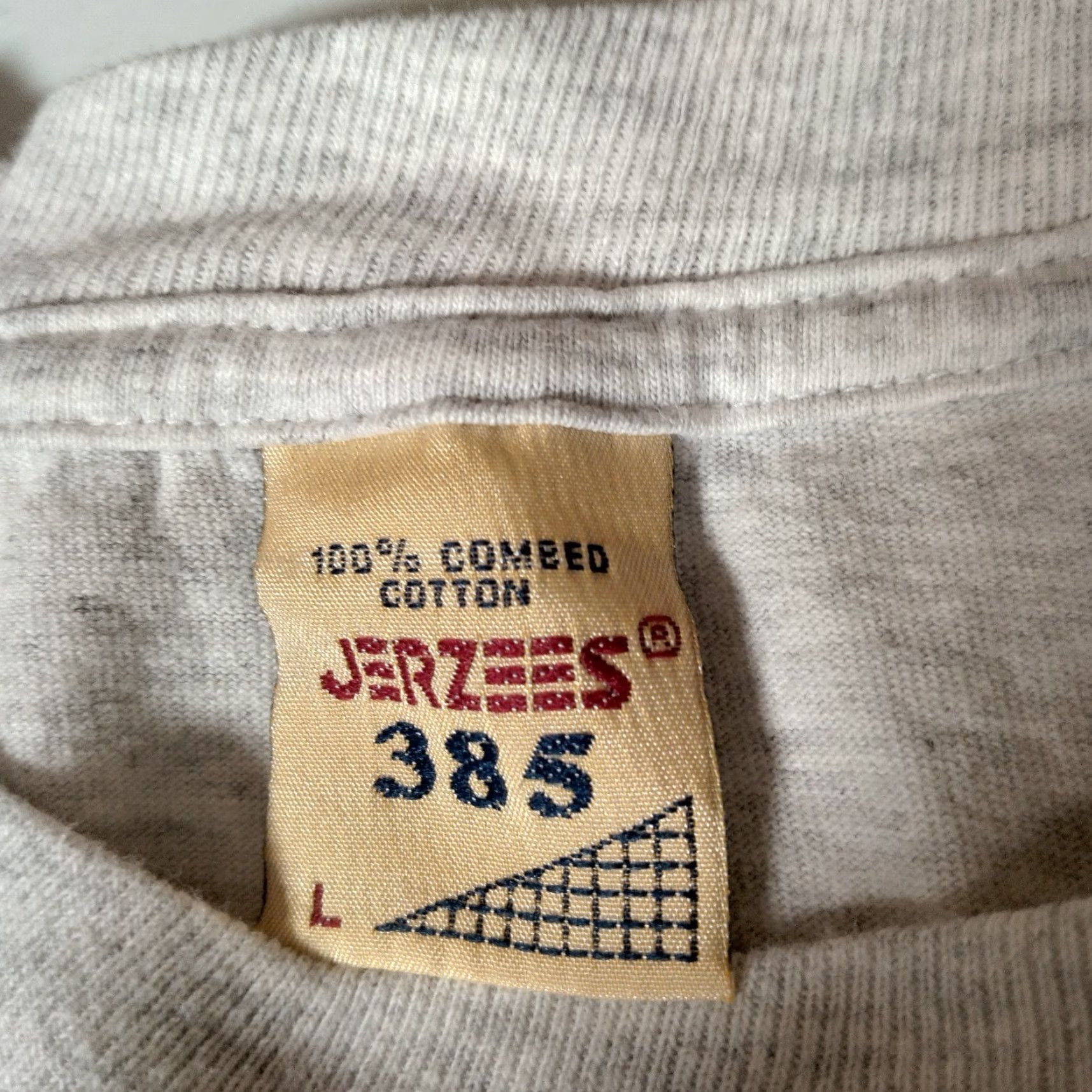 Jerzees VINTAGE 1990s Jerzees Discover Wildlife Parent T-Shirt Men Large Gray Graphic Distressed Size US L / EU 52-54 / 3 - 5 Thumbnail