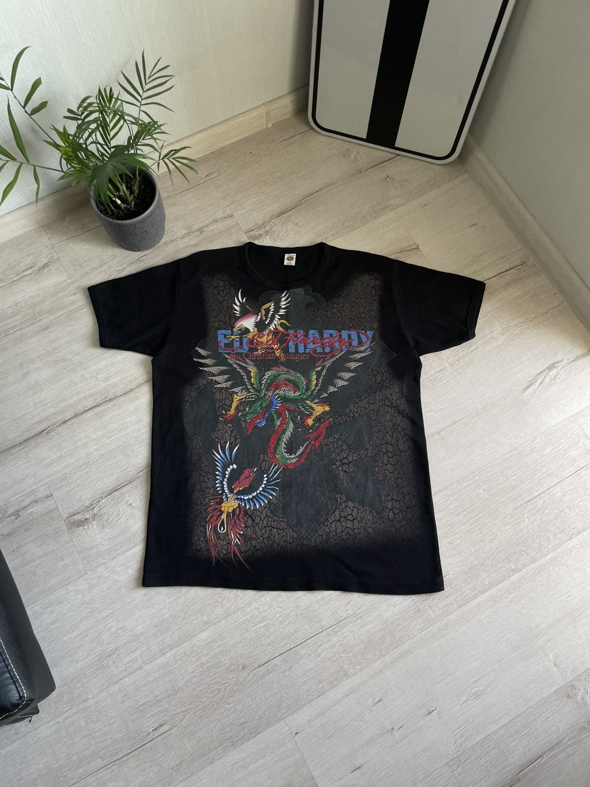 Christian Audigier × Ed Hardy Ed Hardy By Christian Audigier Full Print With Dragon XXL Y2 Size US XL / EU 56 / 4 - 3 Thumbnail