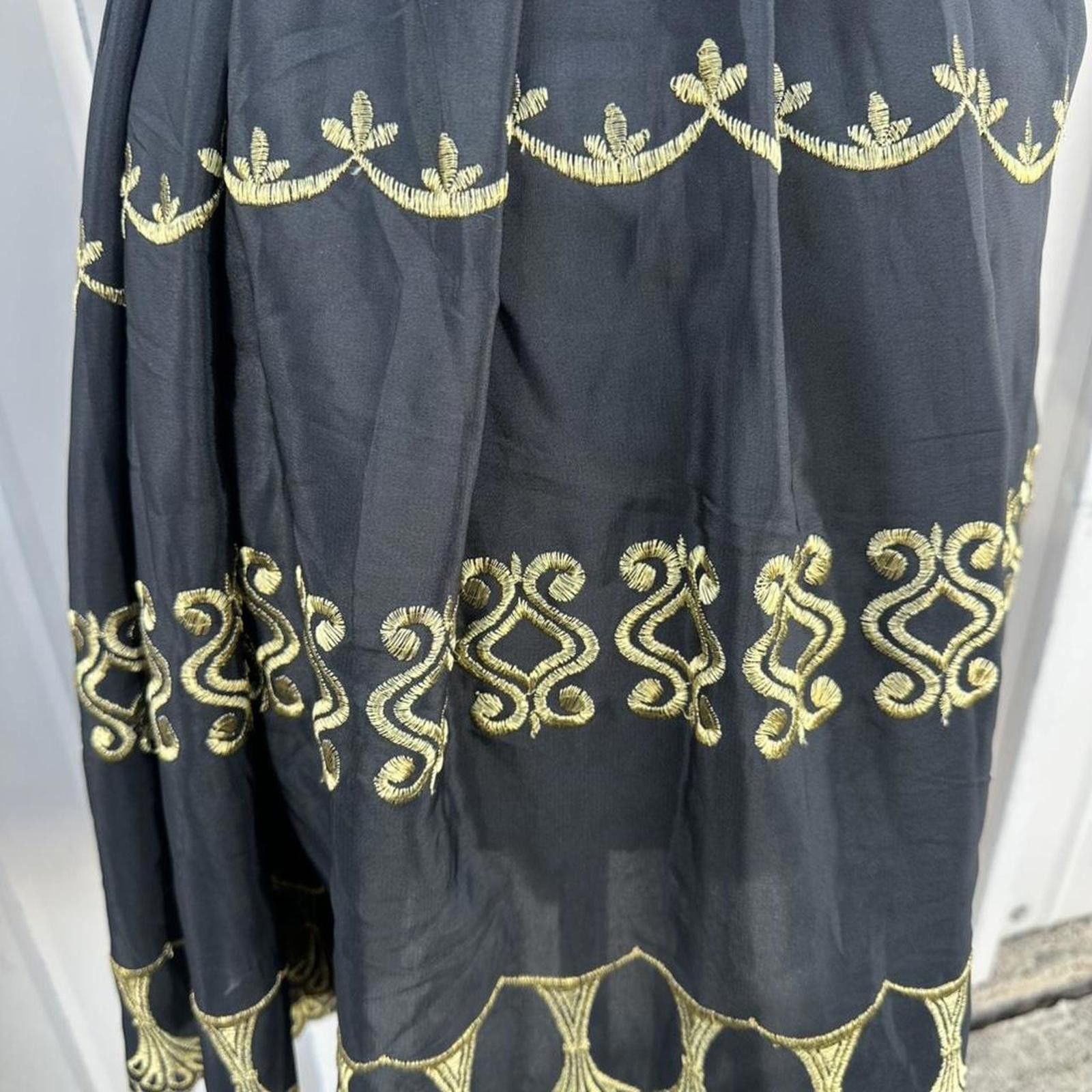 Other Black midi skirt maxi embroidery vintage onesize #glamour Size 30" / US 8 / IT 44 - 2 Thumbnail