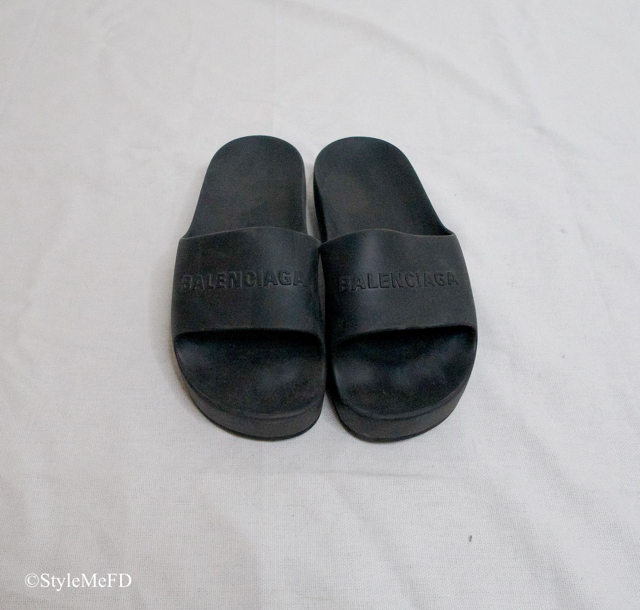 Balenciaga Balenciaga 45mm Chunky Black Platform Slide Sandals Size US 10 / IT 40 - 3 Thumbnail