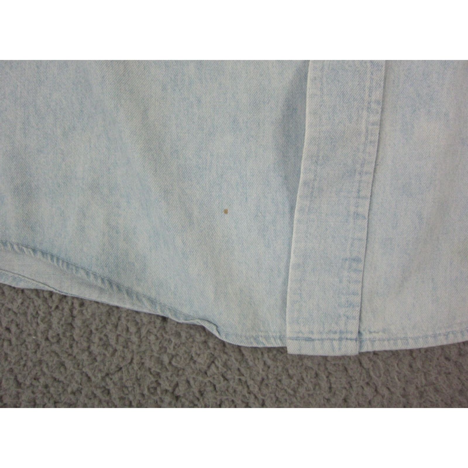Vintage VINTAGE Coosa County Denim Button-Up Shirt Mens Adult M 90s Blue Denim Cotton Long Sleeve Pockets Made in USA Size US M / EU 48-50 / 2 - 5 Thumbnail