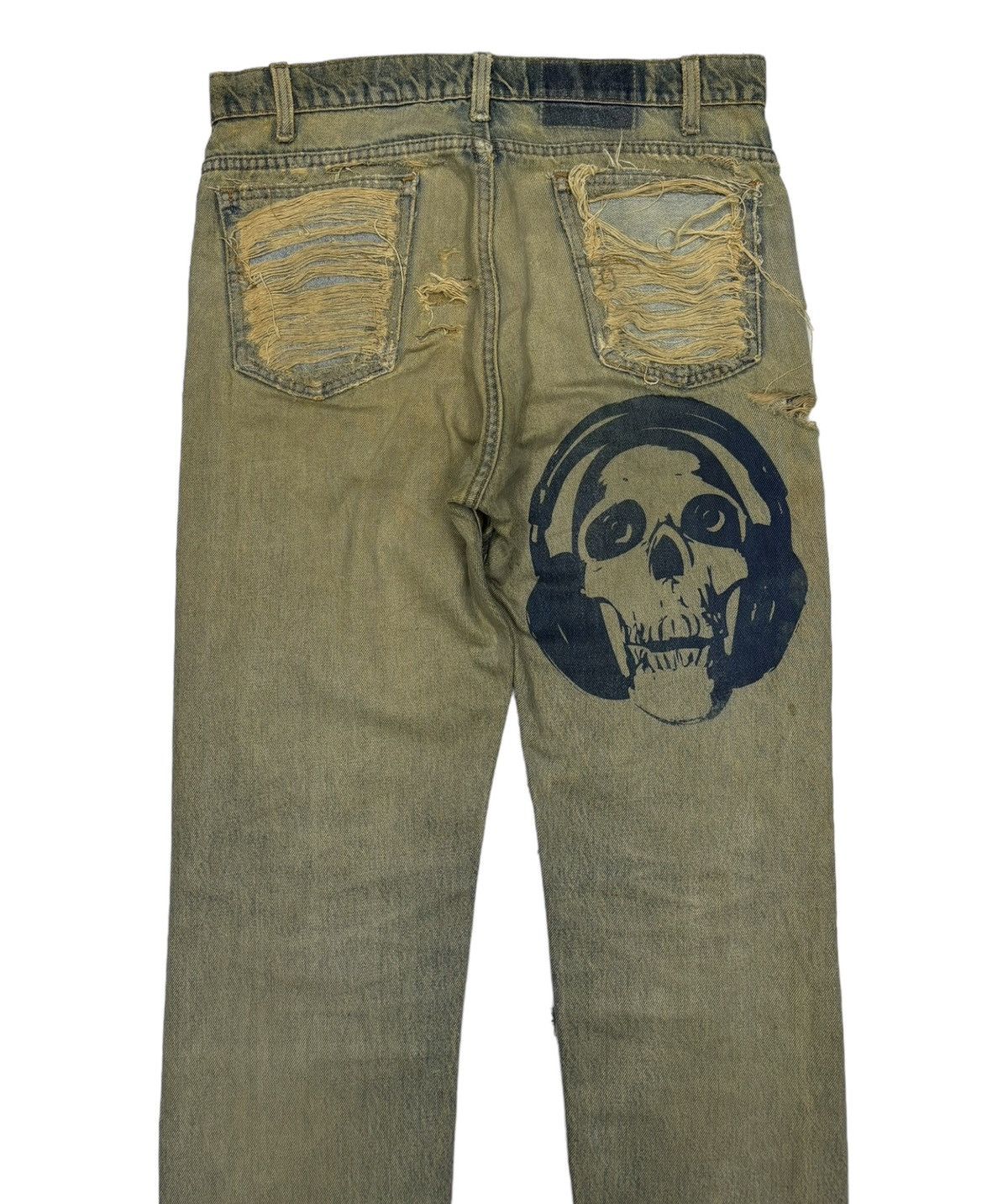 Hysteric Glamour Rare Japanese Skulls Distressed Denim Hysteric Glamour Style Size US 33 - 3 Thumbnail