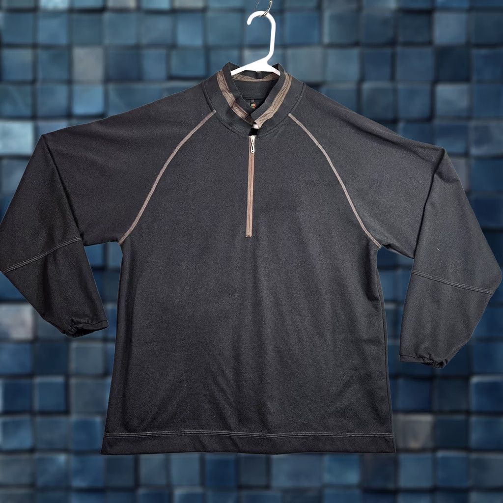 Vintage Rajabrooke Men’s Light Black 1/4 Zipper Long Sleeve Polo Sz S Shirt Regular Black Polo Men's Short Sleeve? Size US S / EU 44-46 / 1 - 1 Thumbnail