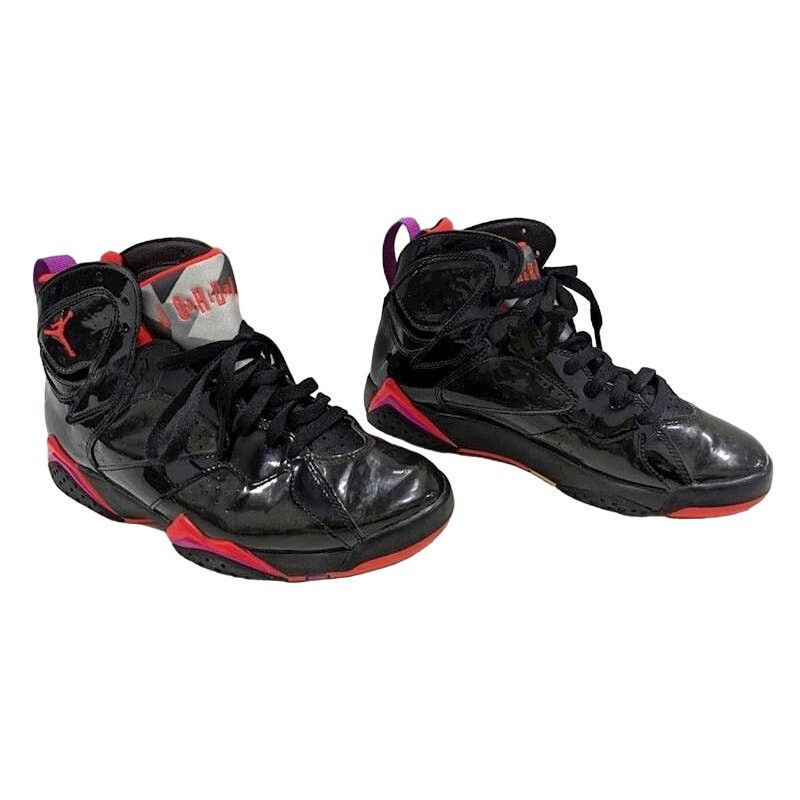 Nike Women's Air Jordan 7 Retro Black Gloss Sneakers - SIZE 9.5 Size US 9.5 / IT 39.5 - 2 Thumbnail