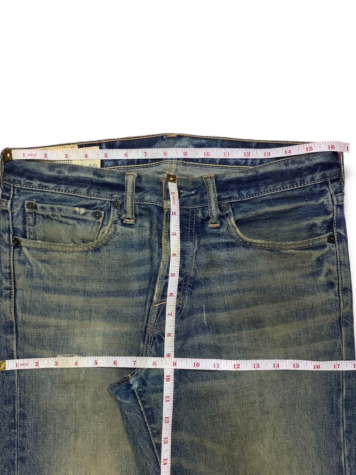 Abercrombie & Fitch Vintage Abercrombie Rusty Wash Distressed Flare Jeans 32x31 Size US 32 / EU 48 - 11 Thumbnail