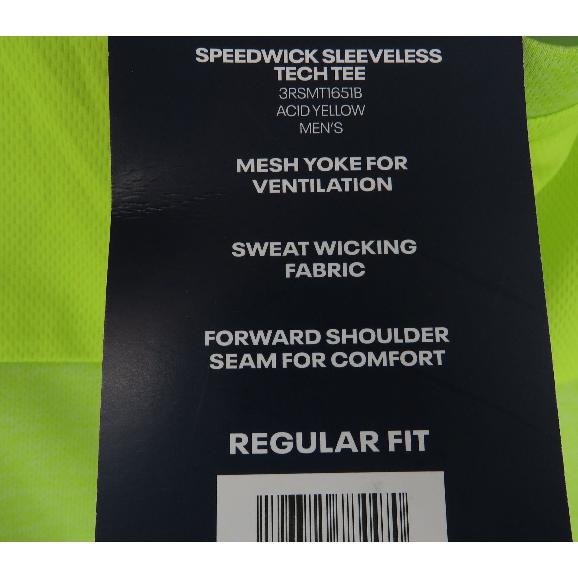 Reebok Reebok Men's Acid Yellow Speedwick Sleeveless Tee M NWT Size US M / EU 48-50 / 2 - 4 Thumbnail