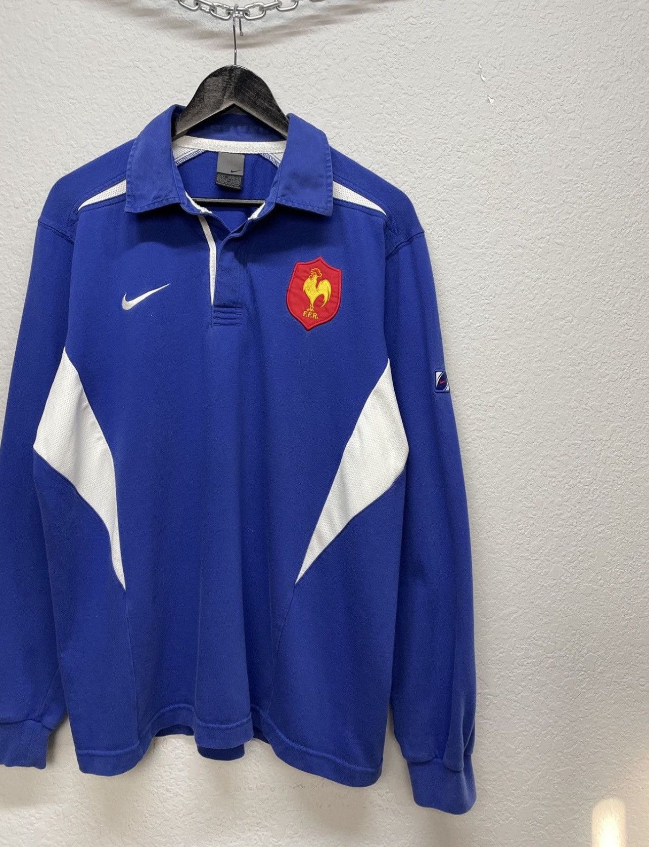 Vintage Vinitage Y2K Nike France 2000s Rugby Polo Sweatshirt Size US M / EU 48-50 / 2 - 10 Thumbnail