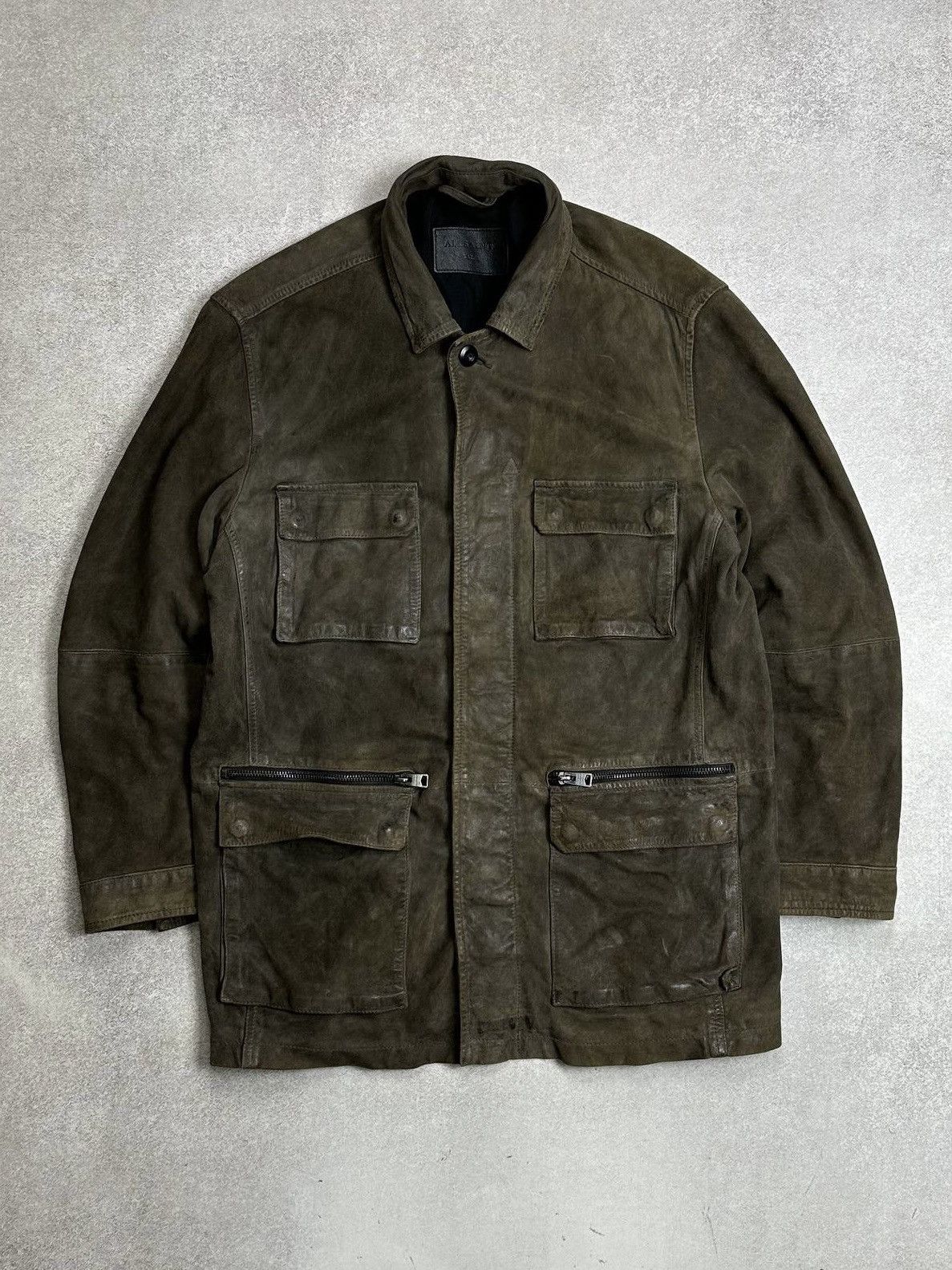 Allsaints Allsaints Genuine Leather Civil Jacket Grunge L Abstract Size US L / EU 52-54 / 3 - 1 Thumbnail