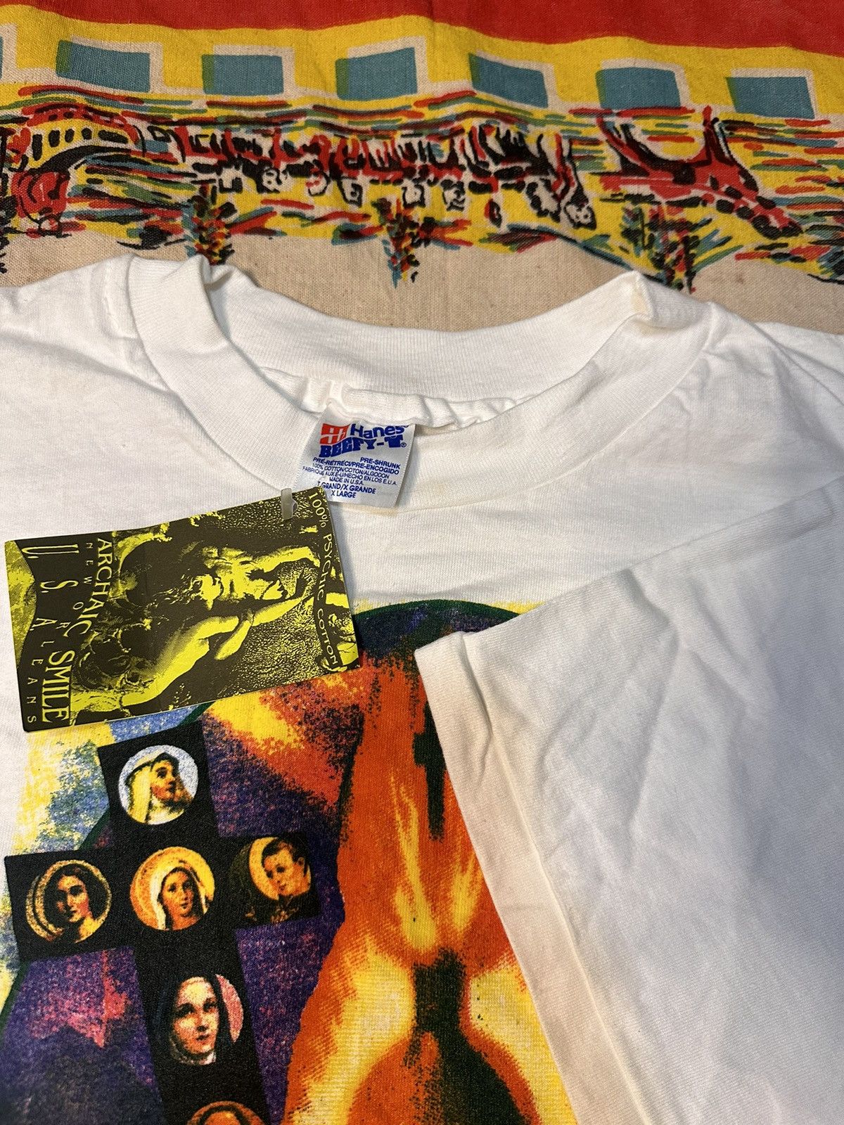 Vintage Vintage Archaic Smile Sacred Heart T shirt Size US XL / EU 56 / 4 - 4 Thumbnail