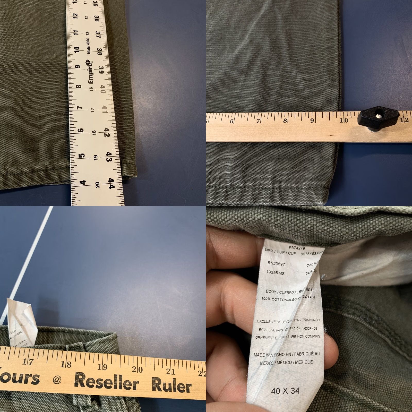 Dickies VINTAGE Dickies Pants Mens 38 Cavas Carpenter Men FITS Size 38X33 Olive Workwear Size US 38 / EU 54 - 10 Thumbnail