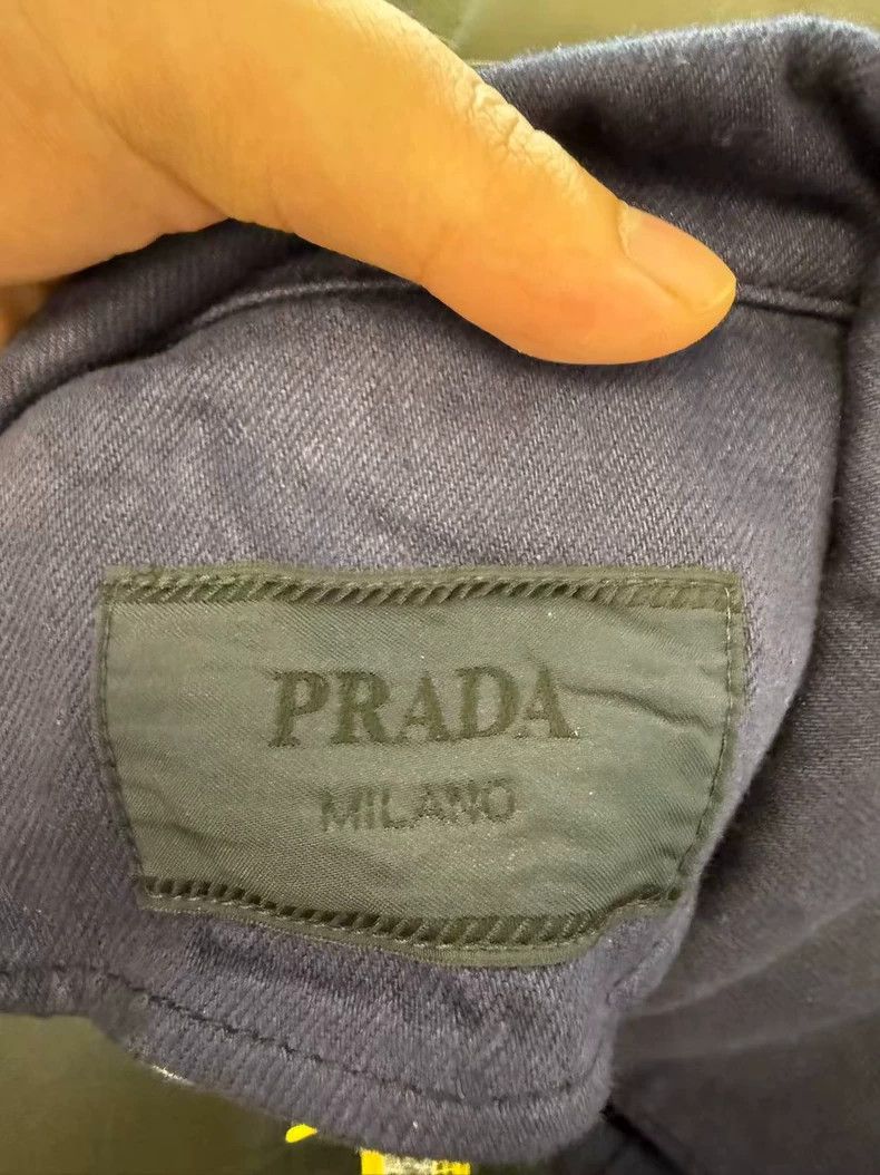 Prada Prada 25SS French blue triangle denim workwear jacket Size US S / EU 44-46 / 1 - 4 Thumbnail