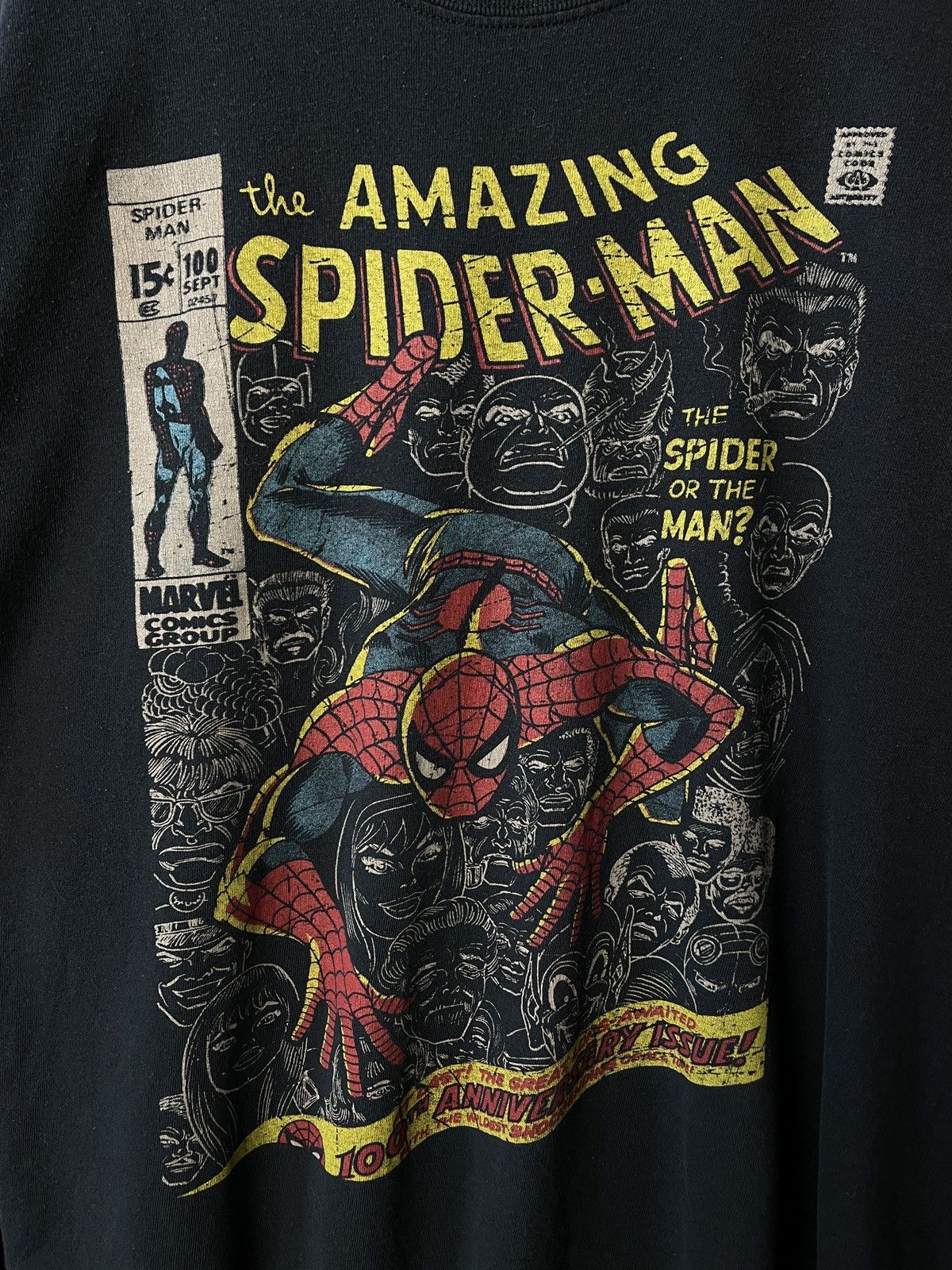 Marvel Comics Vintage Y2K Marvel Spider Man Tee Face Humor Print Band Tshi Size US L / EU 52-54 / 3 - 4 Thumbnail