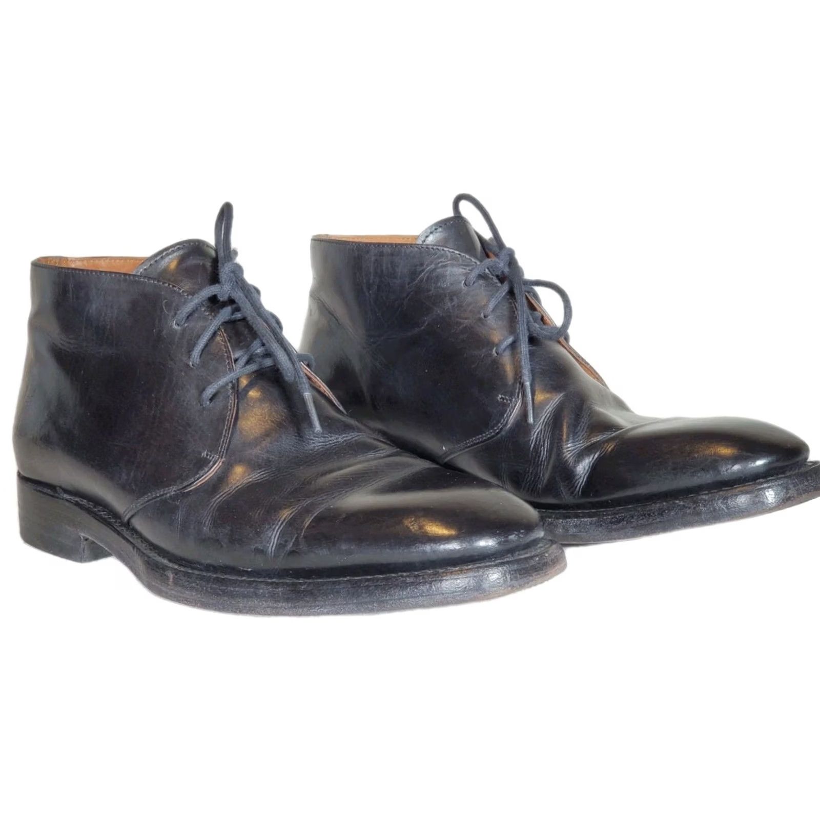 Frye FRYE Weston Lace Up Chukka Boots Black Leather 85042 BLK Men's US 9.5 D Size US 10 / EU 43 - 2 Thumbnail