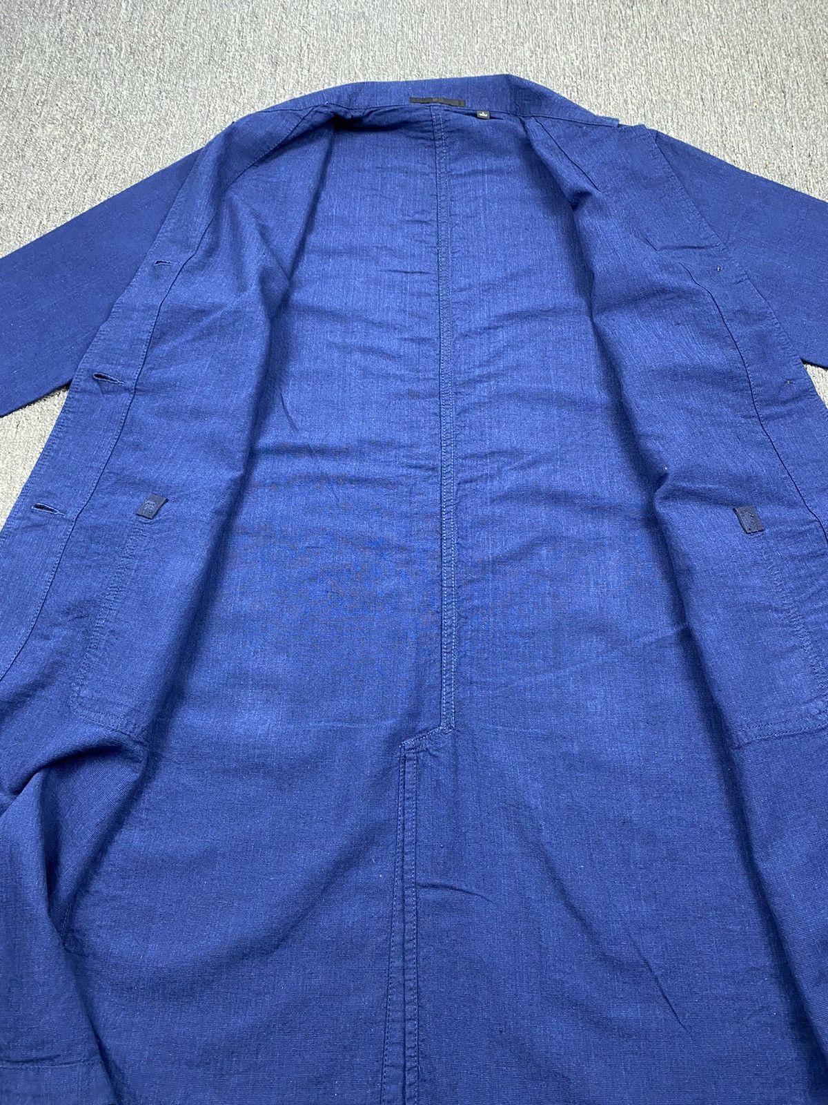 Indigo × Japanese Brand × Uniqlo Uniqlo Linen Indigo Long Jacket Size S / US 4 / IT 40 - 8 Thumbnail