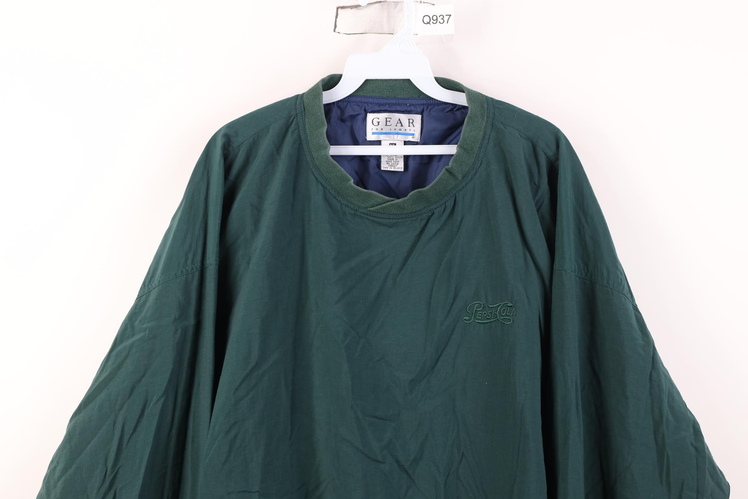 Vintage Vintage 90s Spell Script Pepsi Cola Windbreaker Jacket Green Size US XL / EU 56 / 4 - 2 Thumbnail