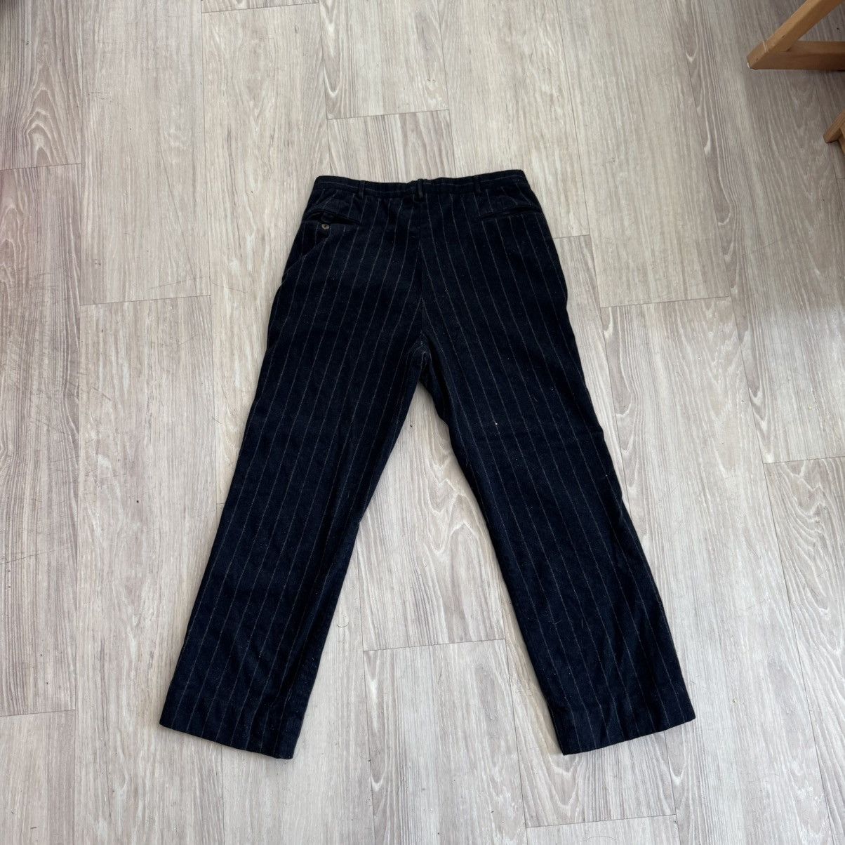 Vintage Striped Wool Pants Size US 34 / EU 50 - 2 Thumbnail