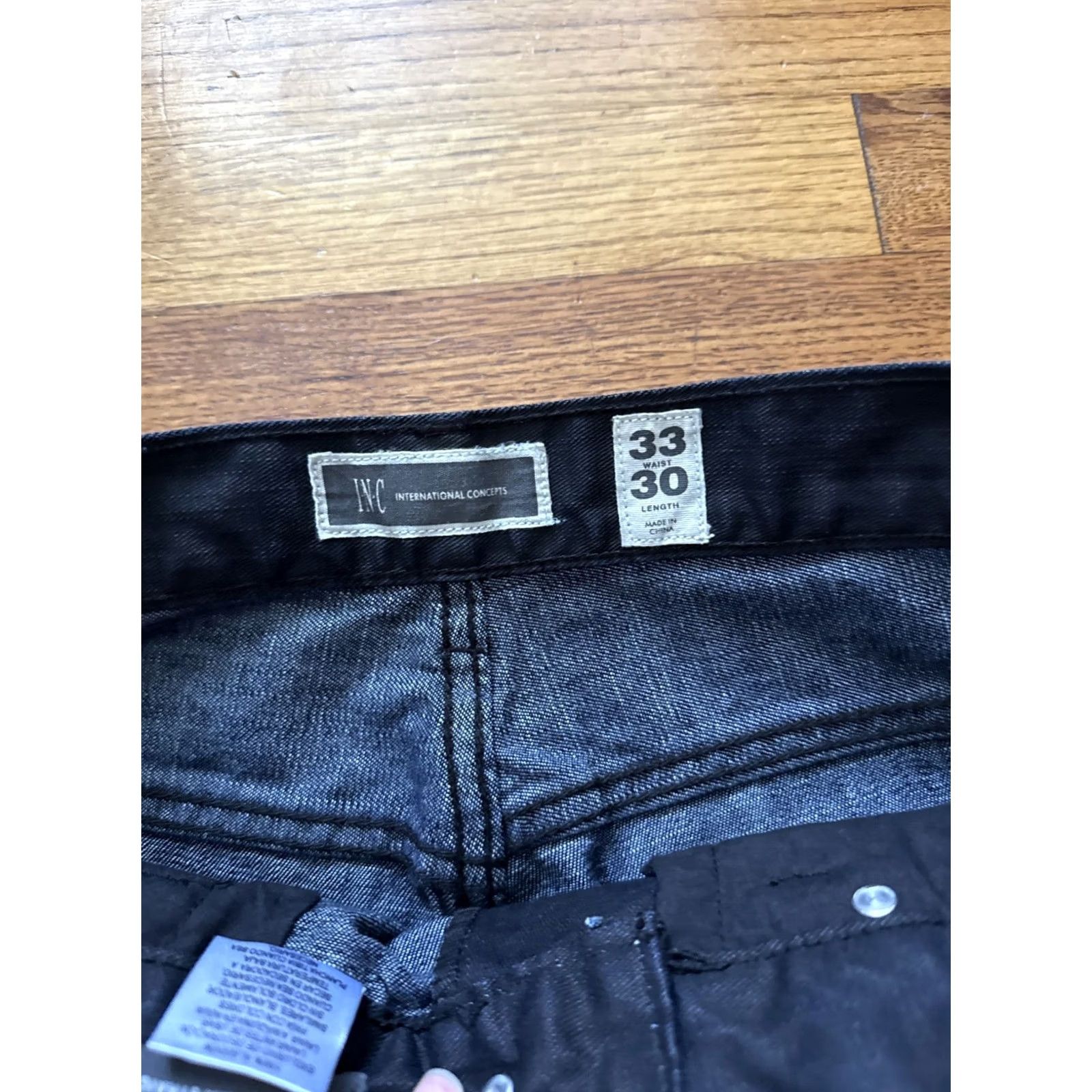 Vintage INC Berlin Slim Straight Jeans 33/30 Black Men Regular Slim NWT C26 Size US 33 - 7 Thumbnail