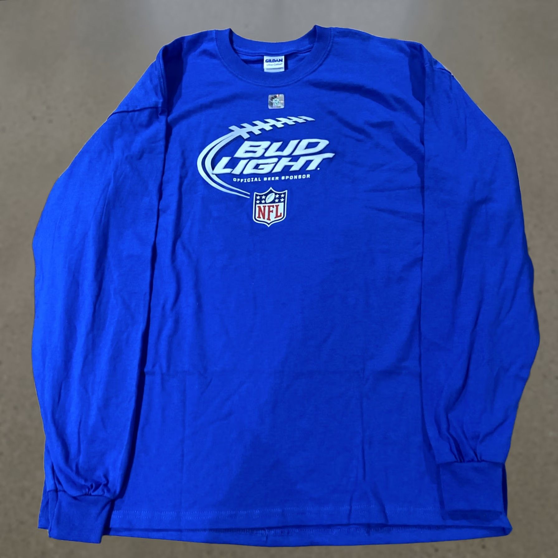 NFL NWT NFL Bud Light Longsleeve T Shirt XL Blue Boxercraft Men's Modern Crew Neck Shirt, 2-Pack Size US XL / EU 56 / 4 - 1 Thumbnail
