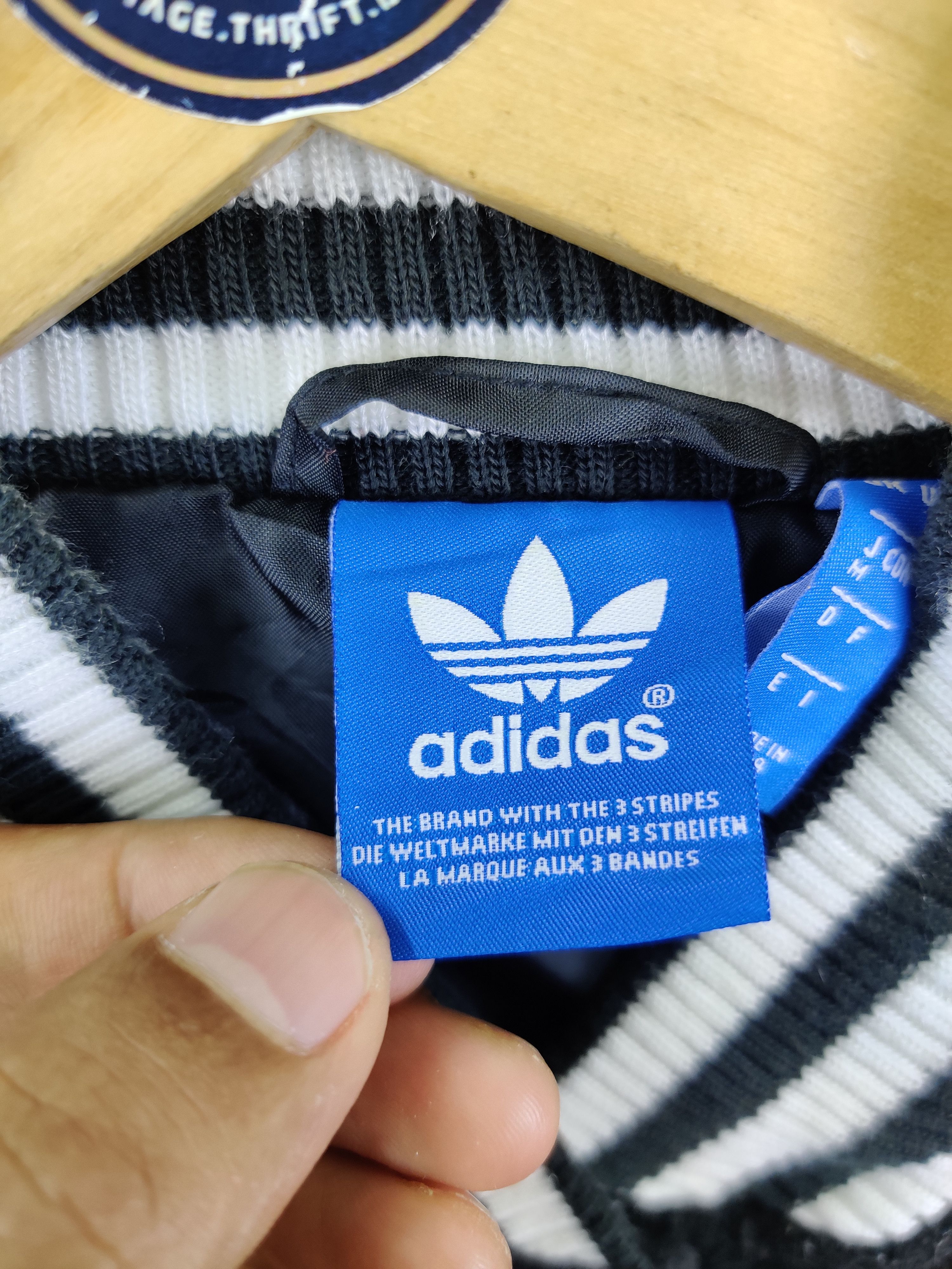 Adidas Vintage Adidas Big Logo Wool Varsity Jacket Size US M / EU 48-50 / 2 - 12 Thumbnail