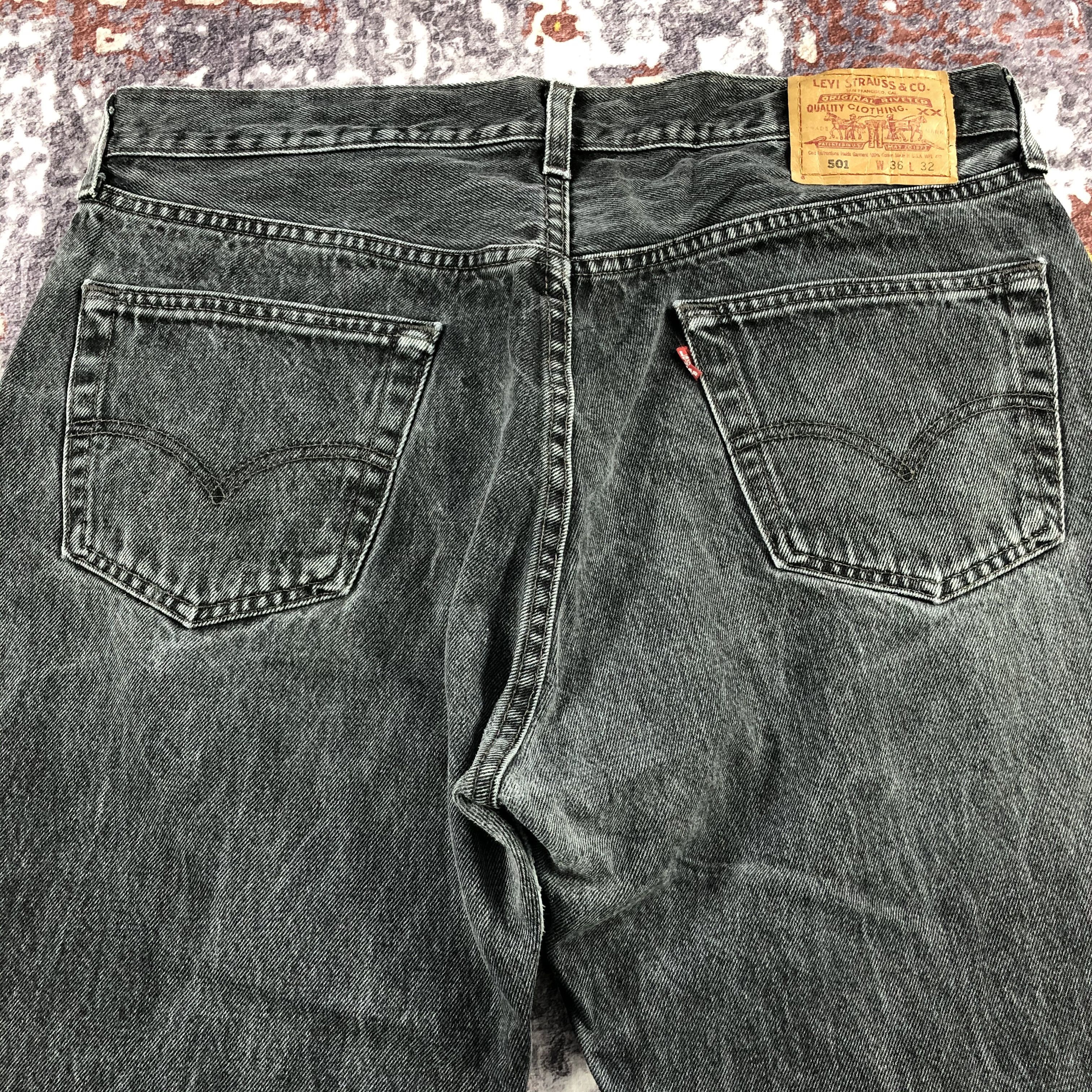 Levi's Faded Black Levis 501 Jeans-JM2370 Size US 36 / EU 52 - 4 Thumbnail