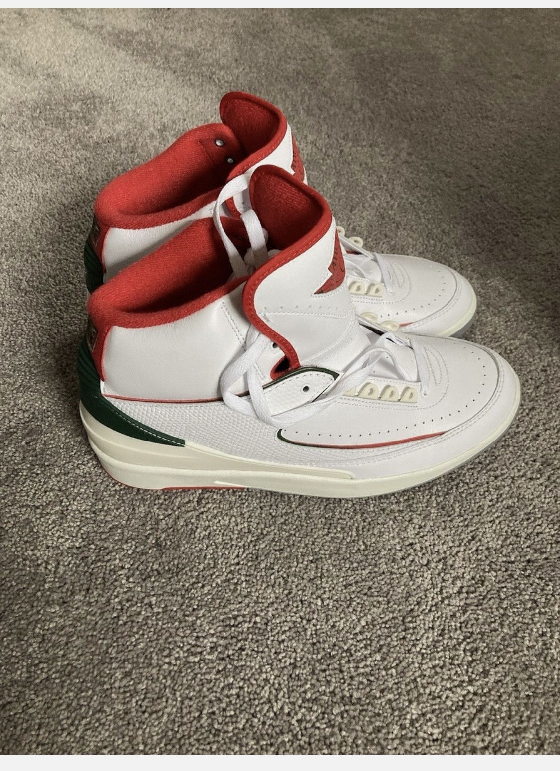 Jordan Brand × Nike Nike Air Jordan 2 Retro Italy Origins DR8884-101 Men's Sz 10 Size US 10 / EU 43 - 8 Thumbnail